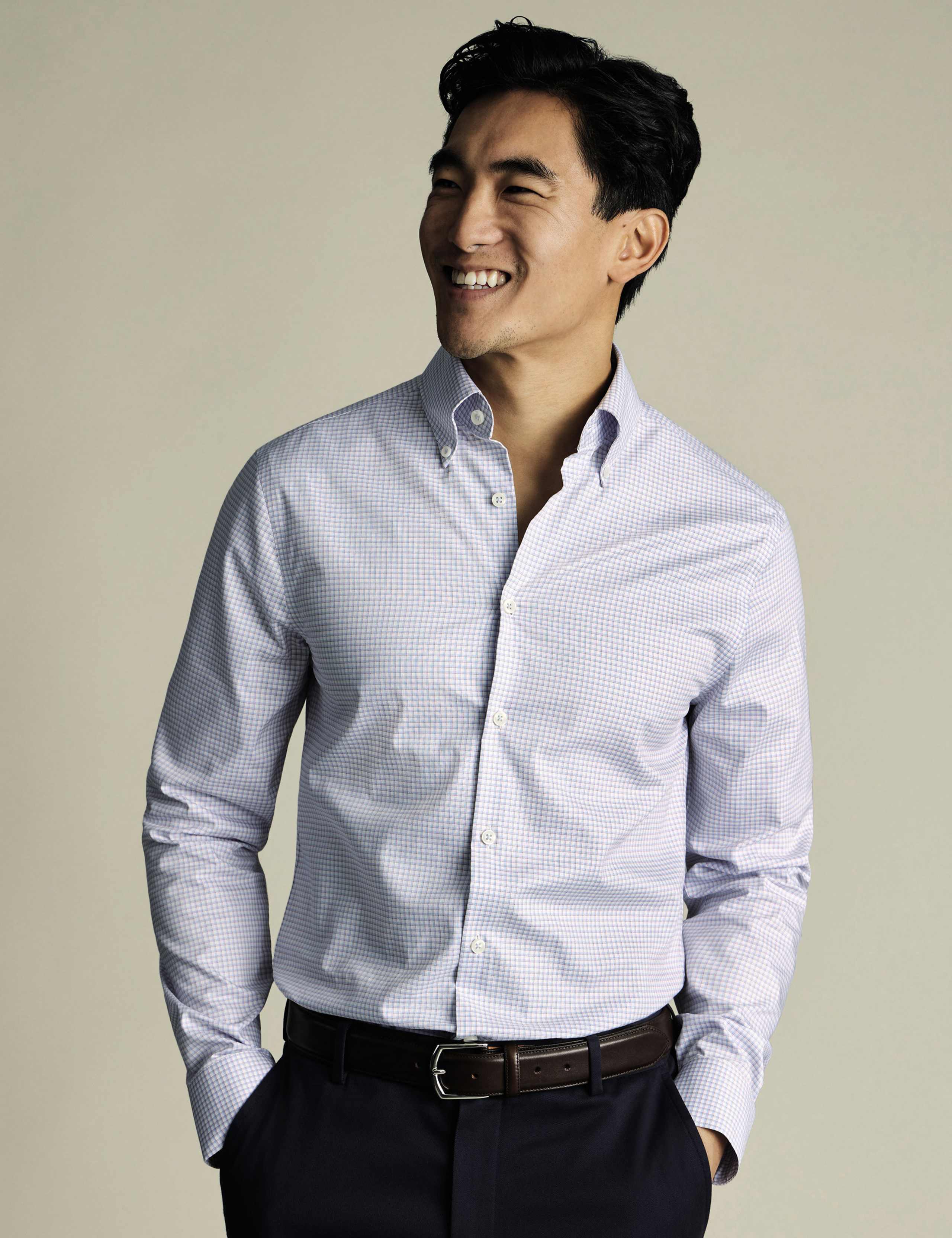 Pure Cotton Check Oxford Shirt