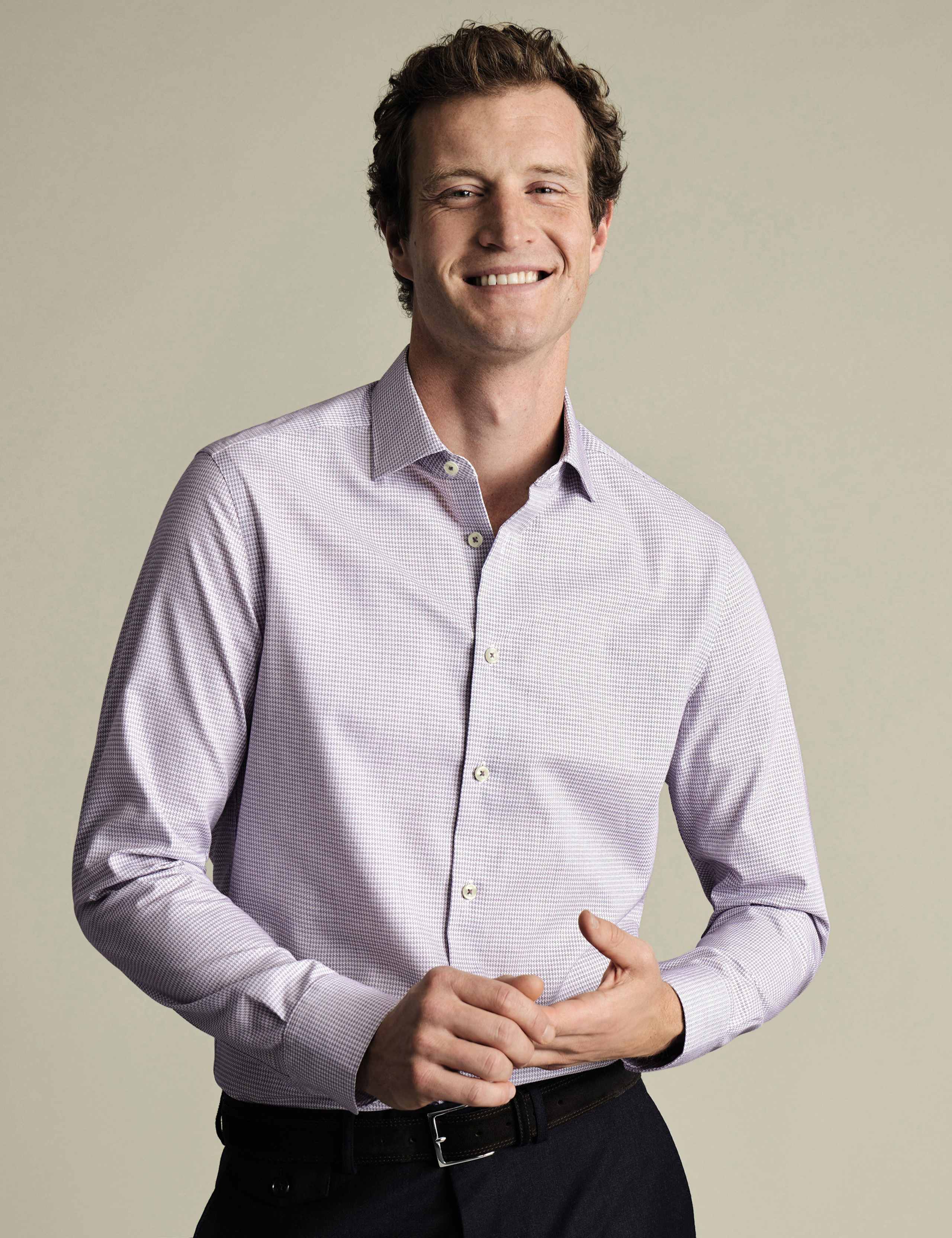 Non Iron Slim Fit Pure Cotton Stretch Shirt