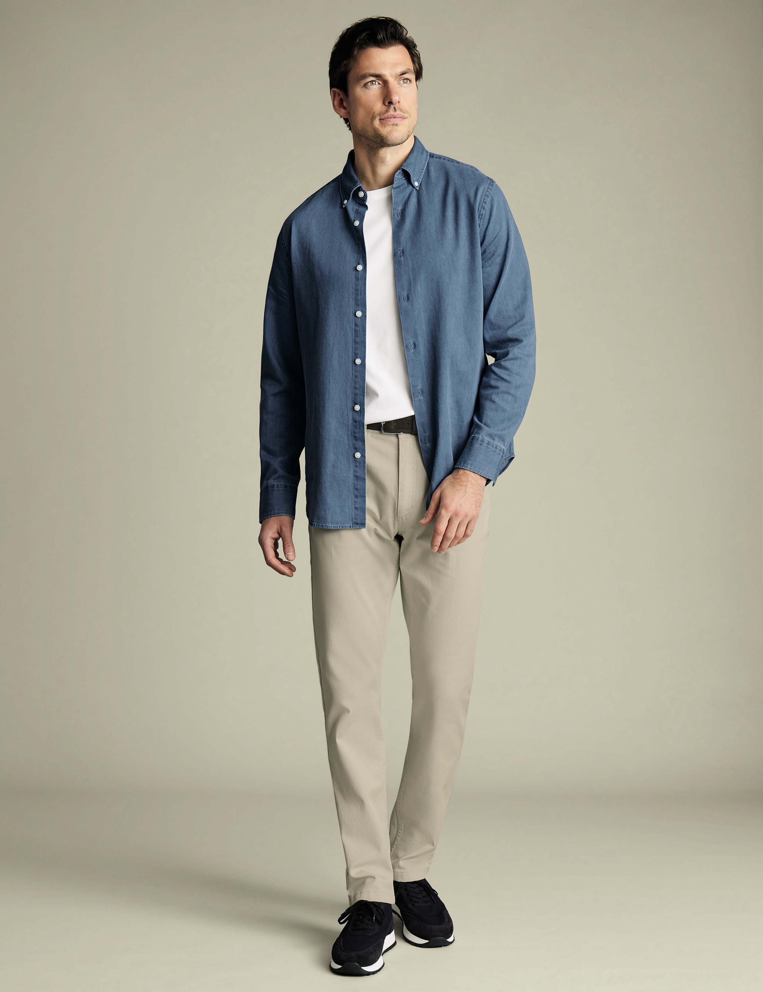 Slim Fit Twill 5 Pocket Stretch Jeans
