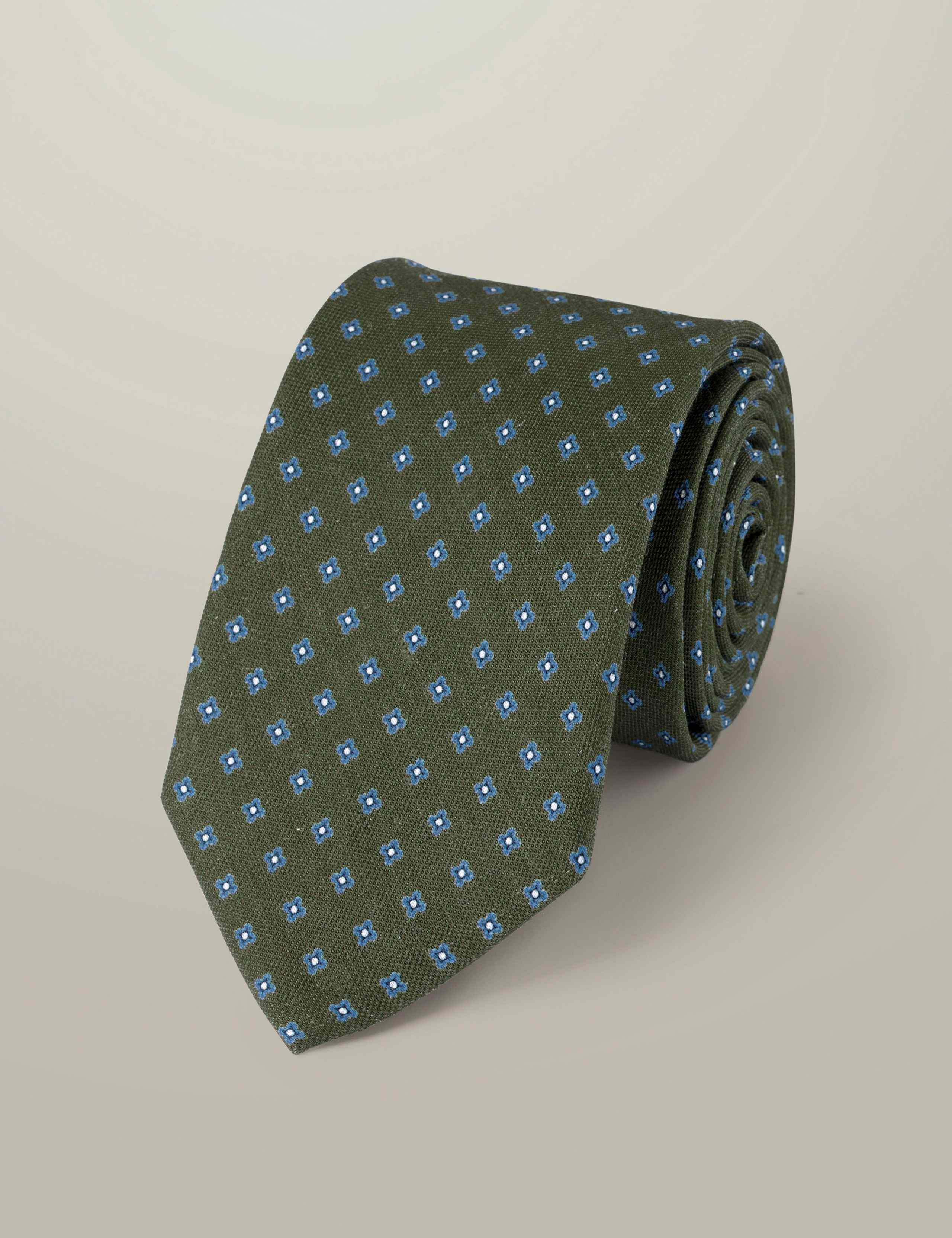 Geometric Silk Blend Tie