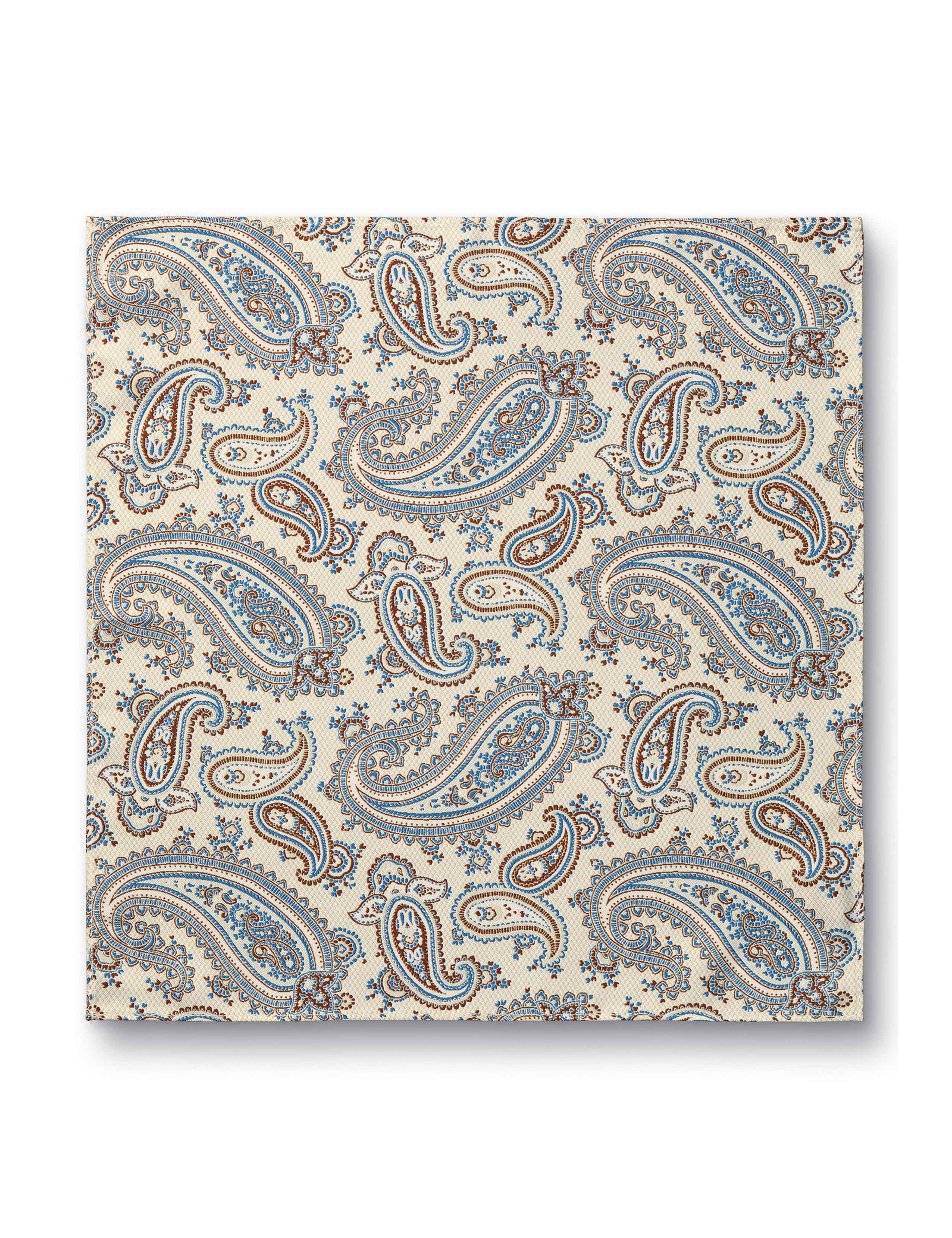 Printed Paisley Pure Silk Pocket Square