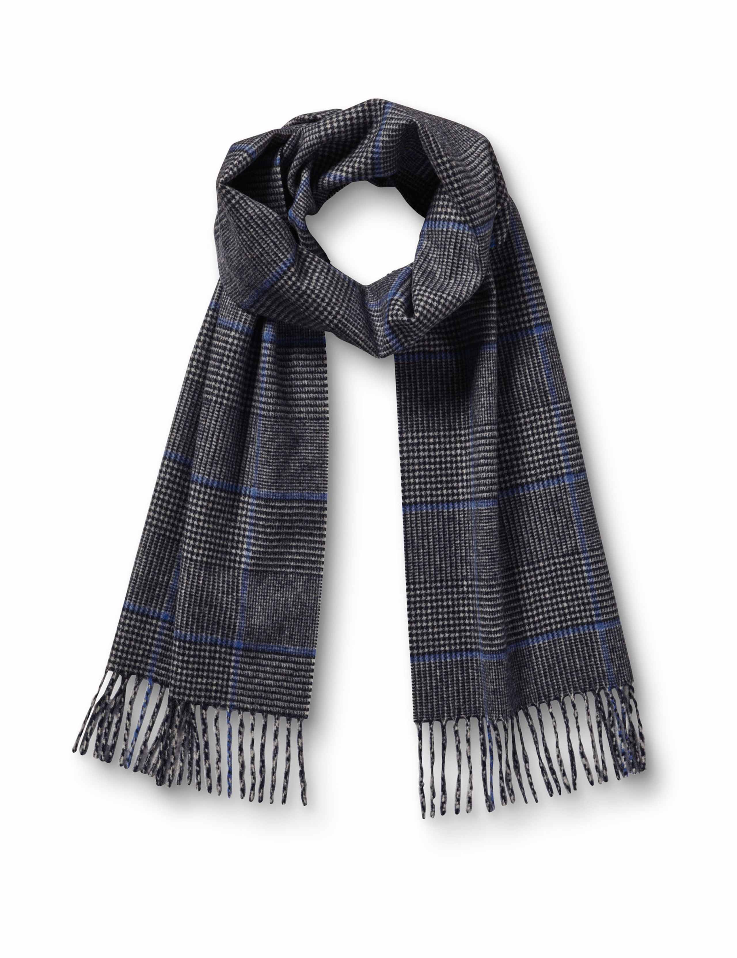 Pure Cashmere Checked Scarf