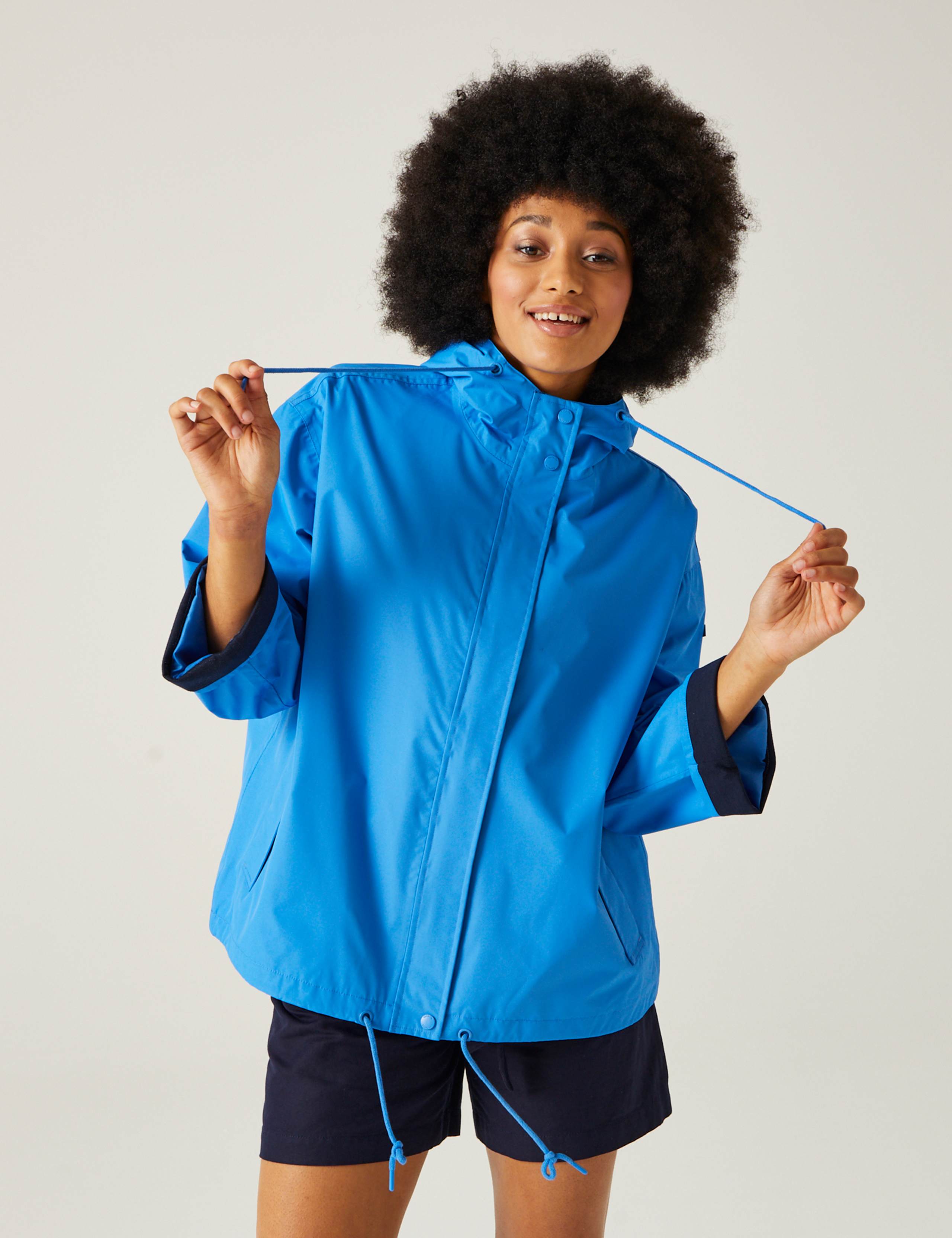 Sarika Hooded Funnel Neck Raincoat