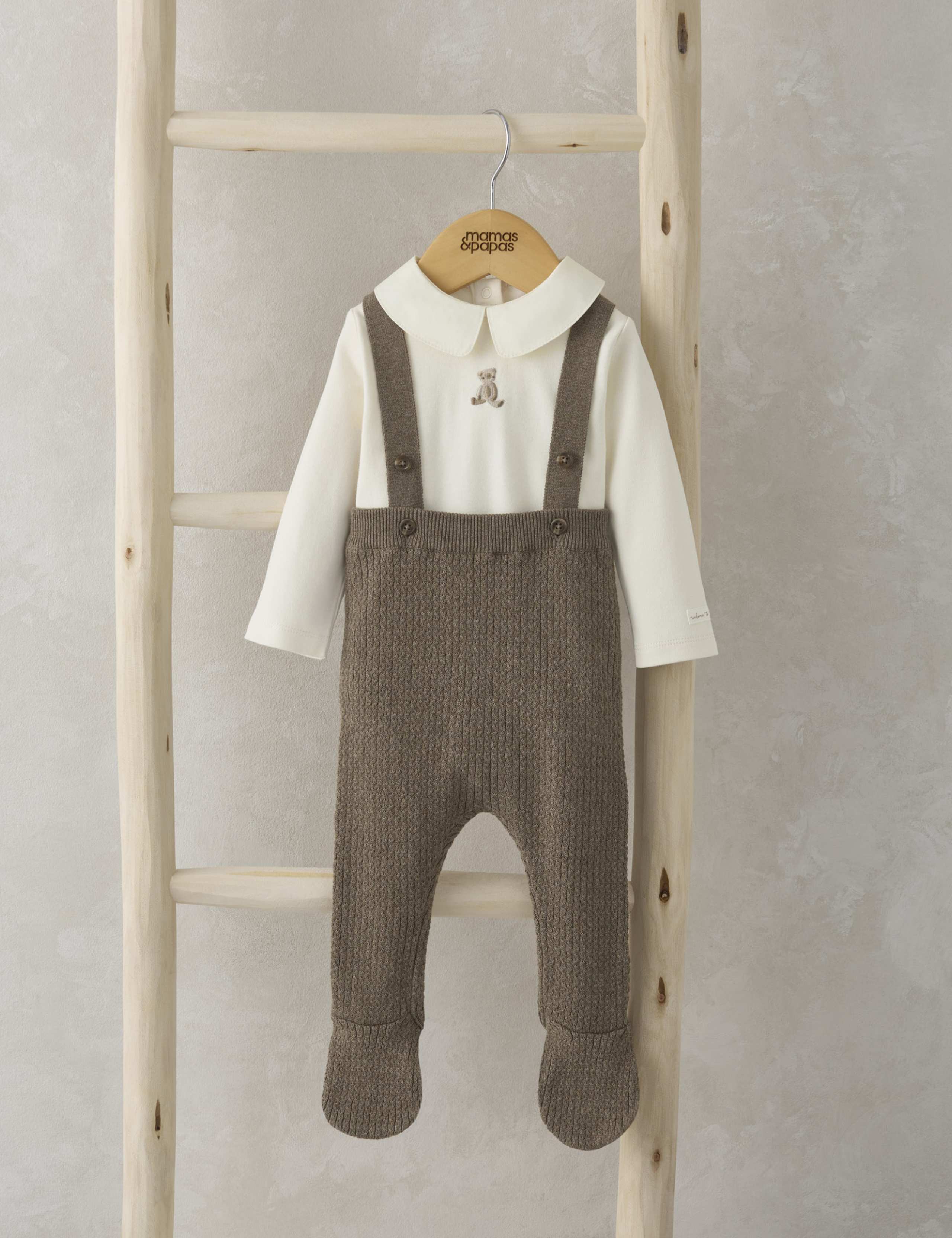 2pc Pure Cotton Teddy Bear Outfit (0-12 Mths)