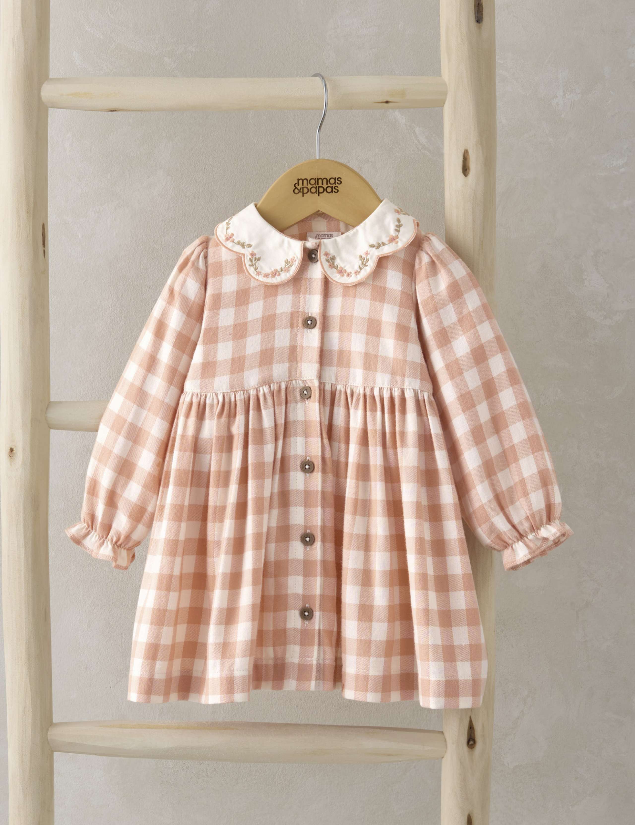 Pure Cotton Gingham Dress (0-3 Yrs)