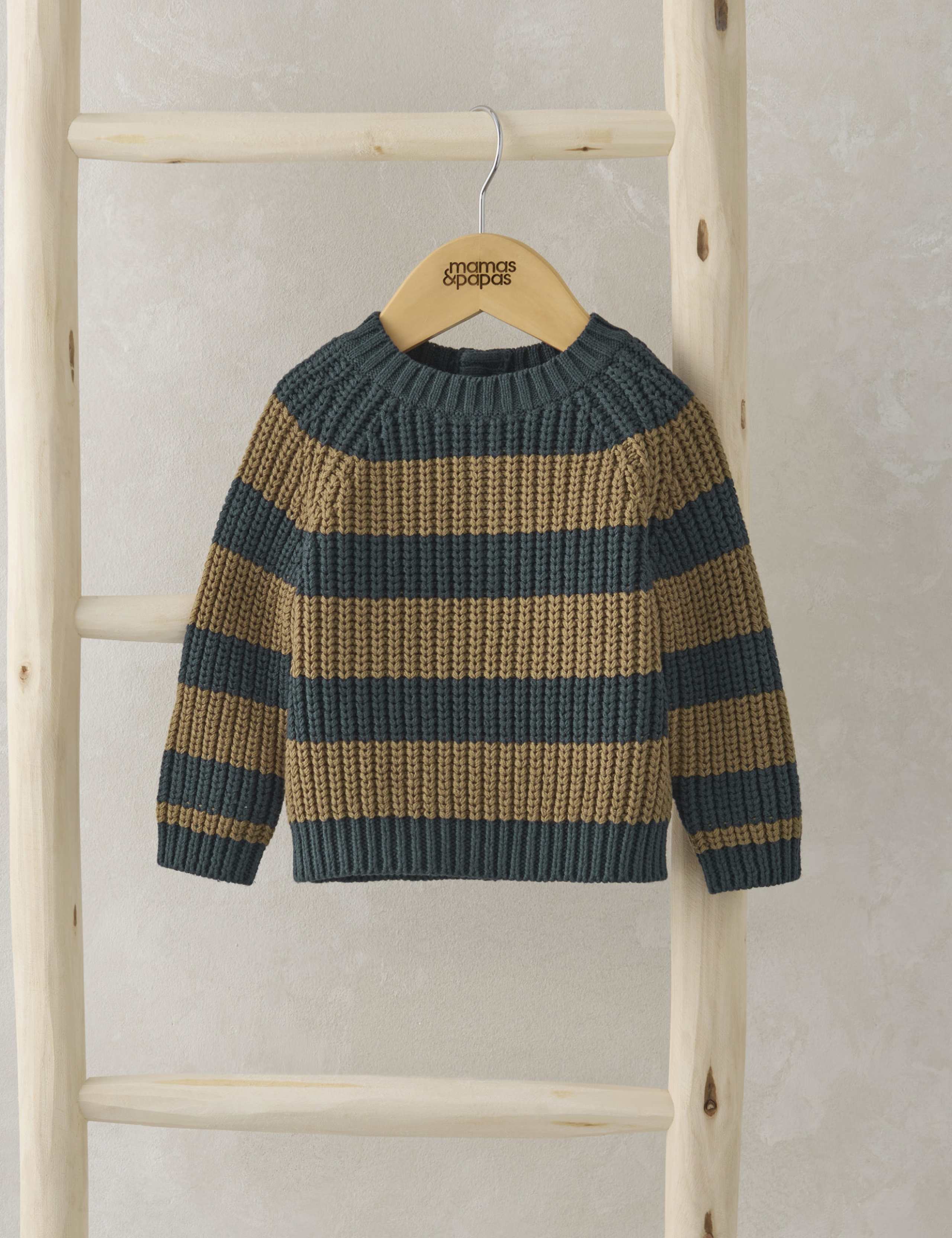 Cotton Rich Striped Knitted Jumper (0-3 Yrs)