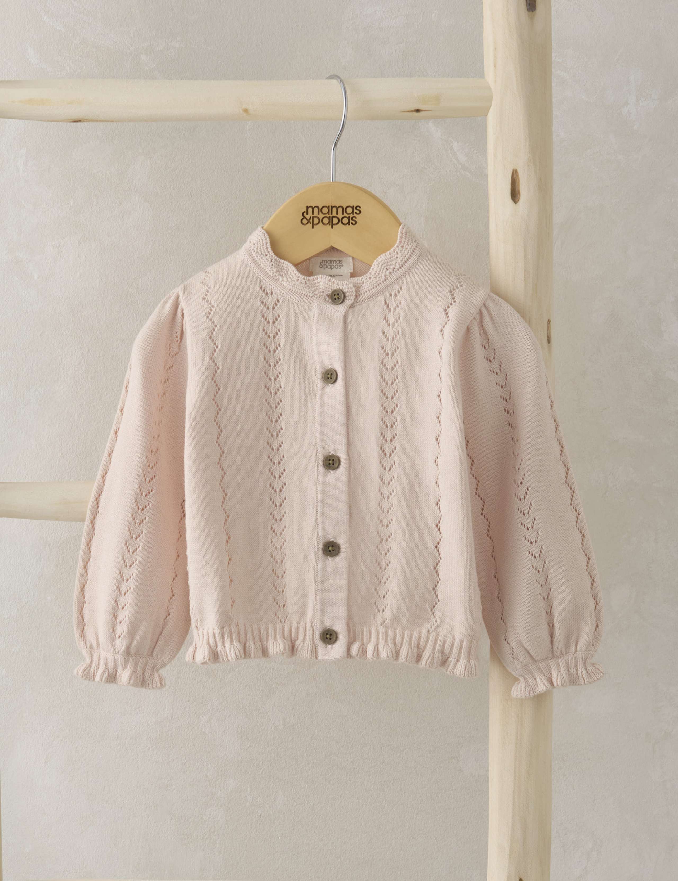 Pure Cotton Knitted Cardigan (7lbs-12 Mths)