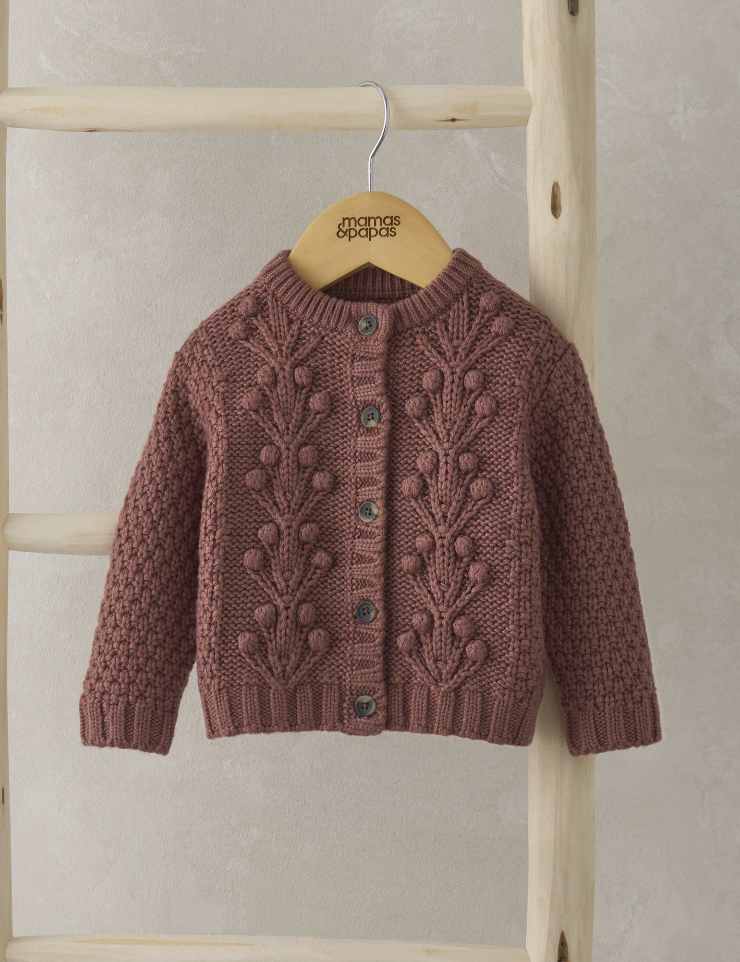 Cotton Rich Knitted Cardigan with Wool (0-3 Yrs)