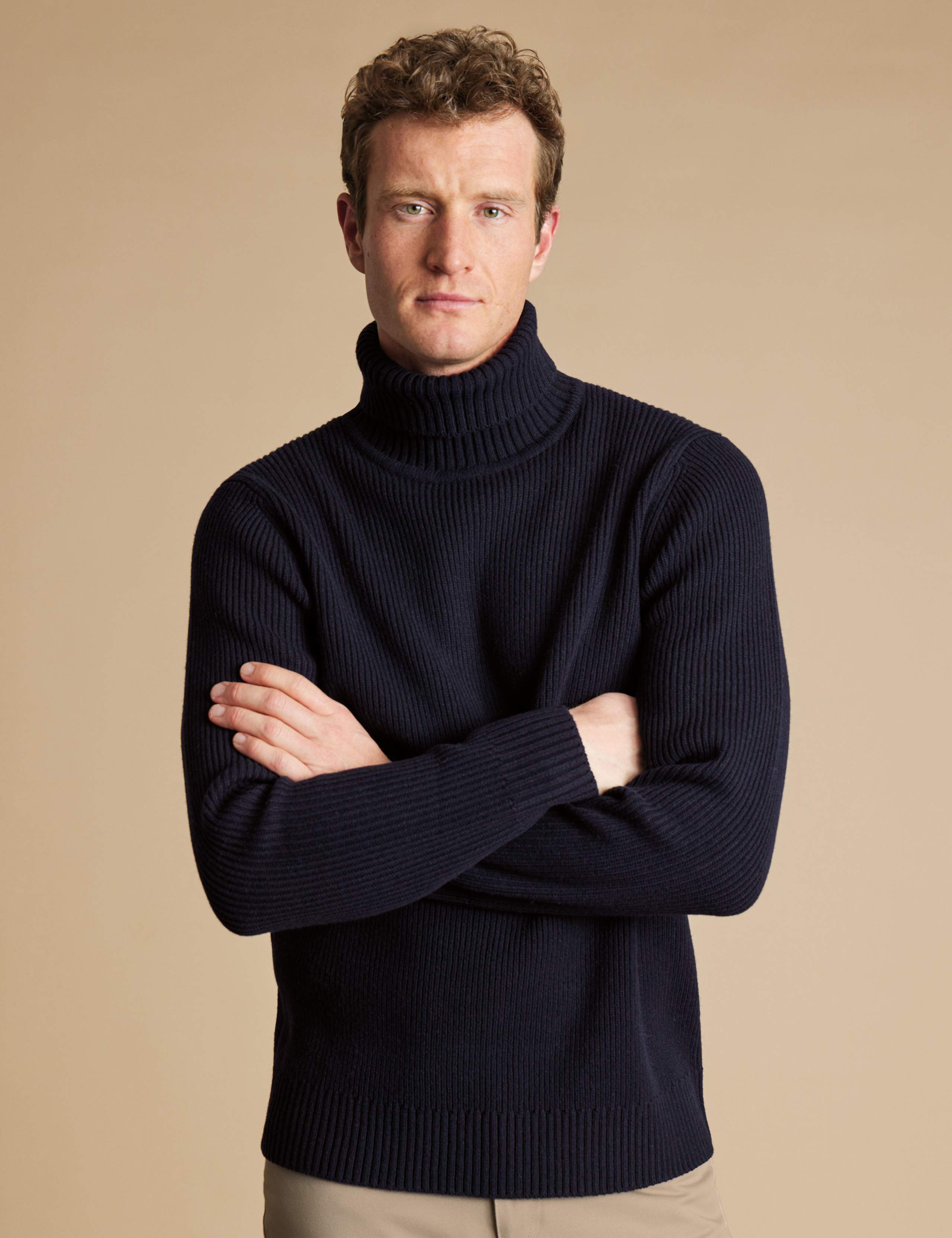 Pure Wool Relaxed Roll Neck Jumper