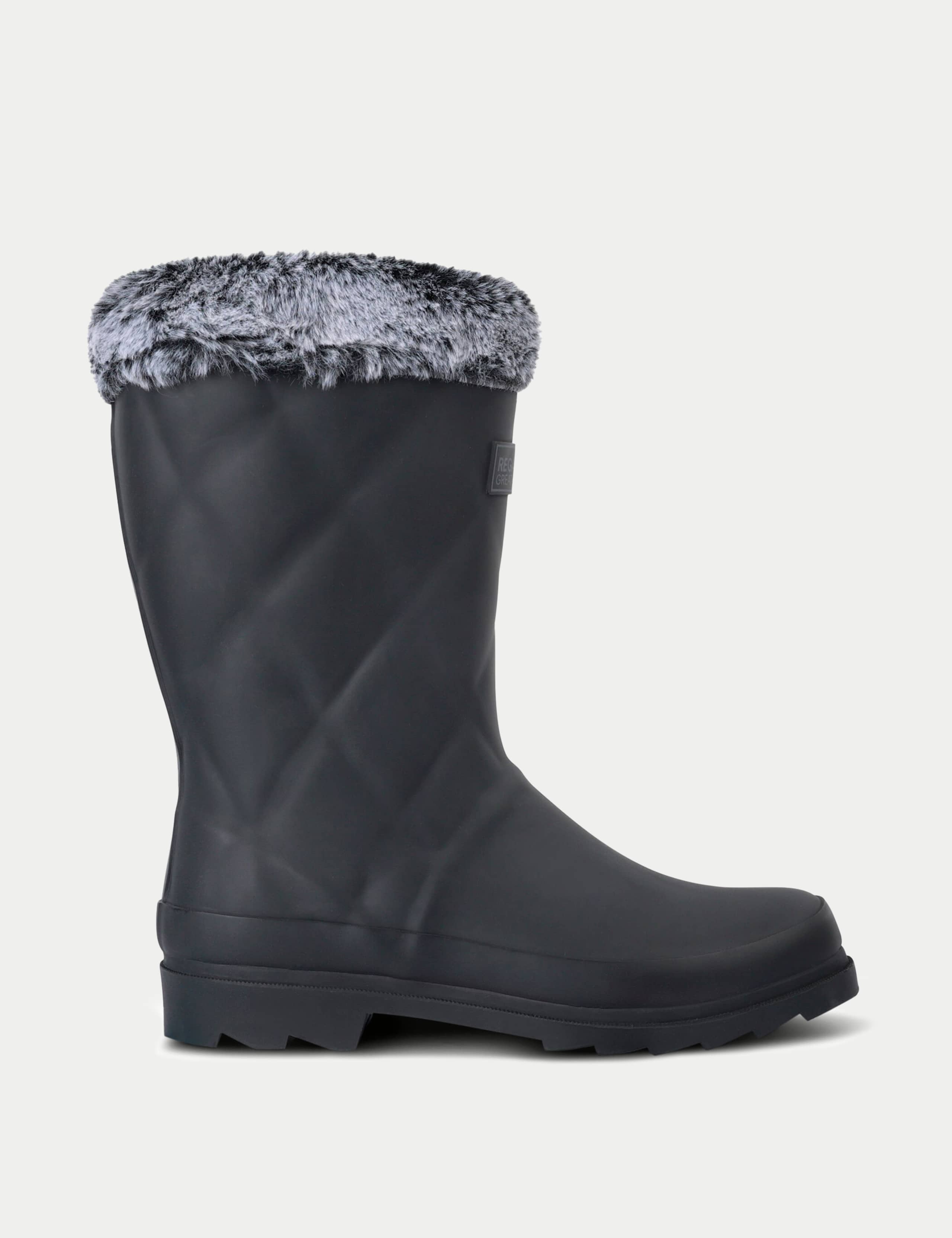 Luxley Quilted Faux Fur Trim Wellies