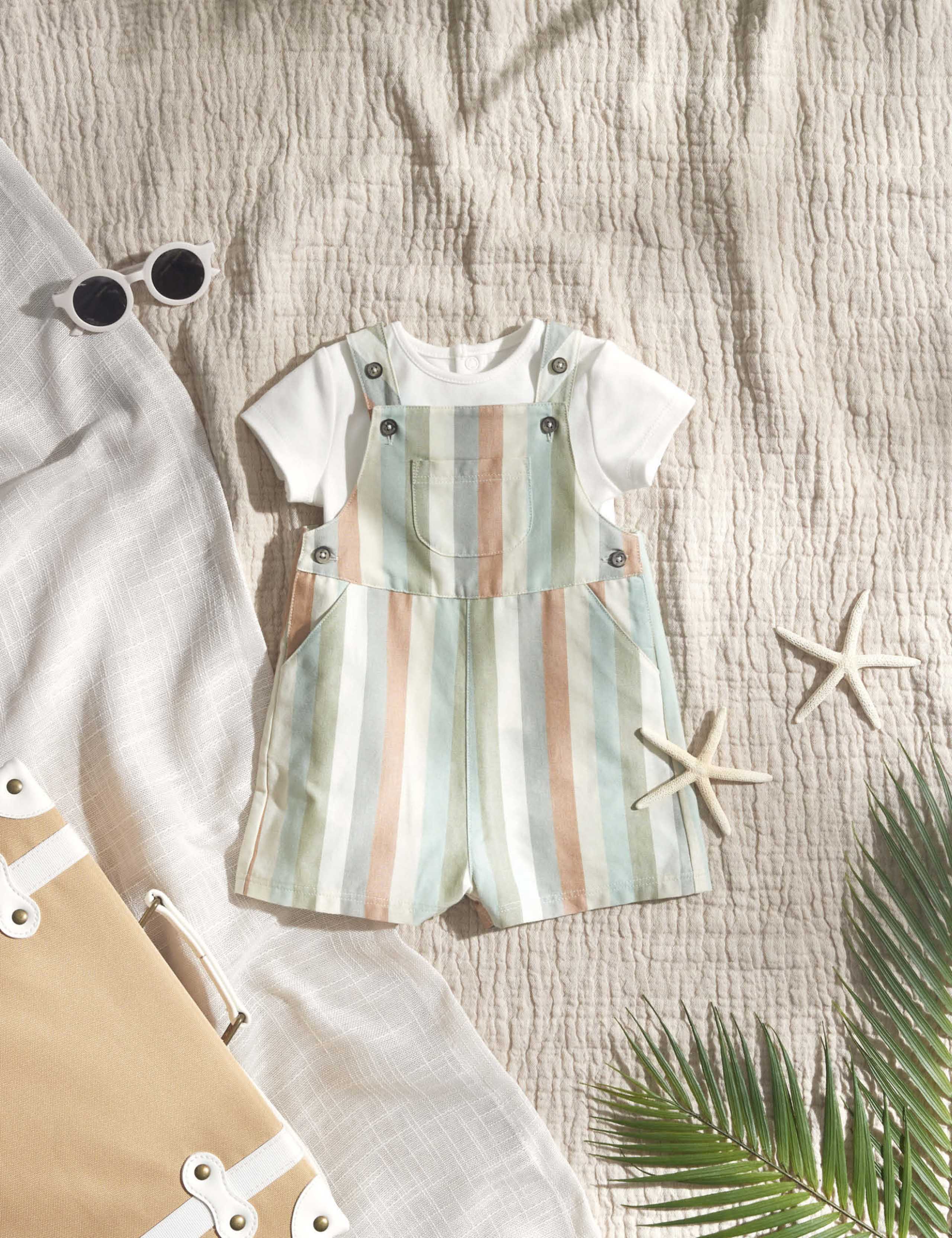 2pc Pure Cotton Striped Outfit (0-36 Mths)