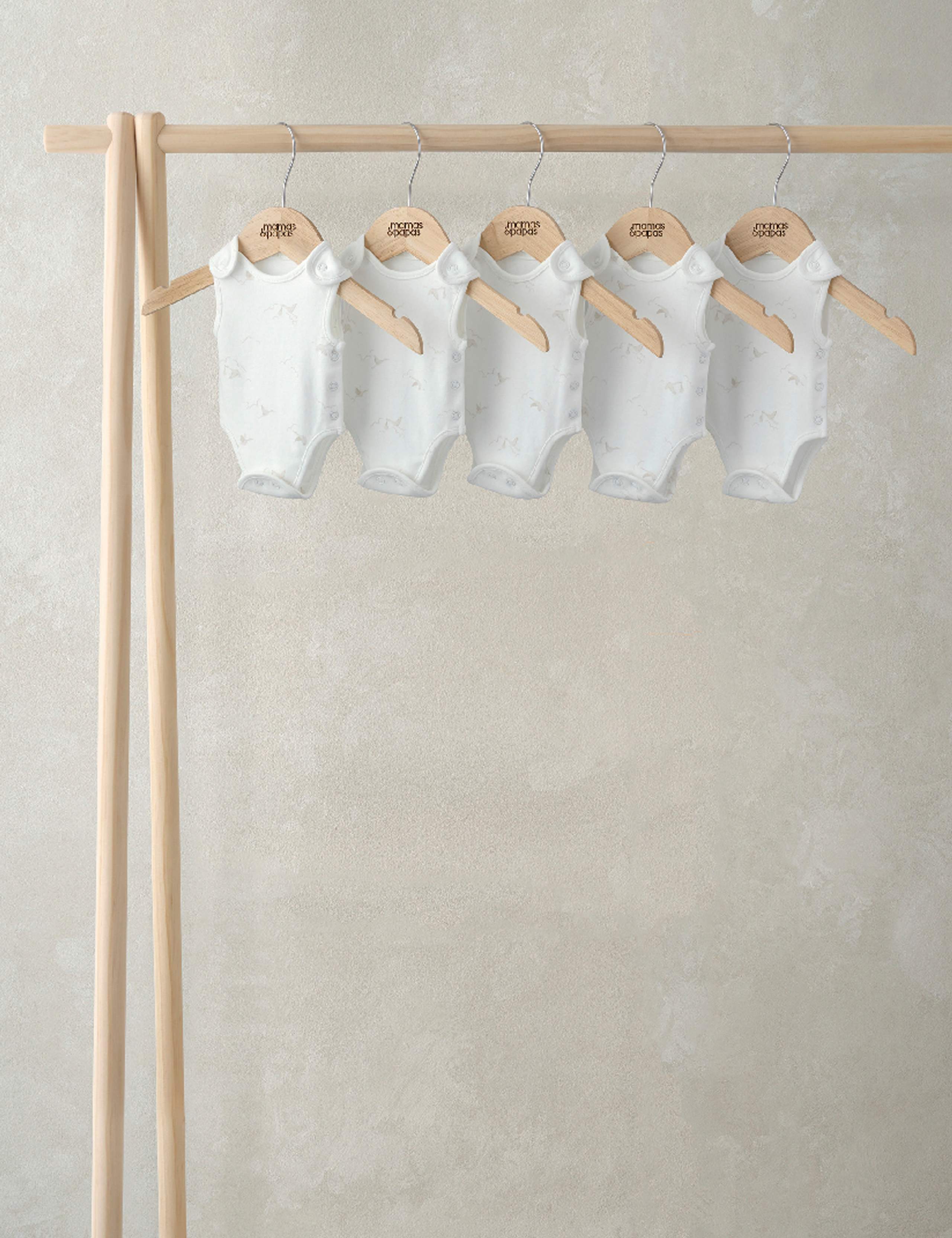 5pk Pure Cotton Premature Stork Bodysuits