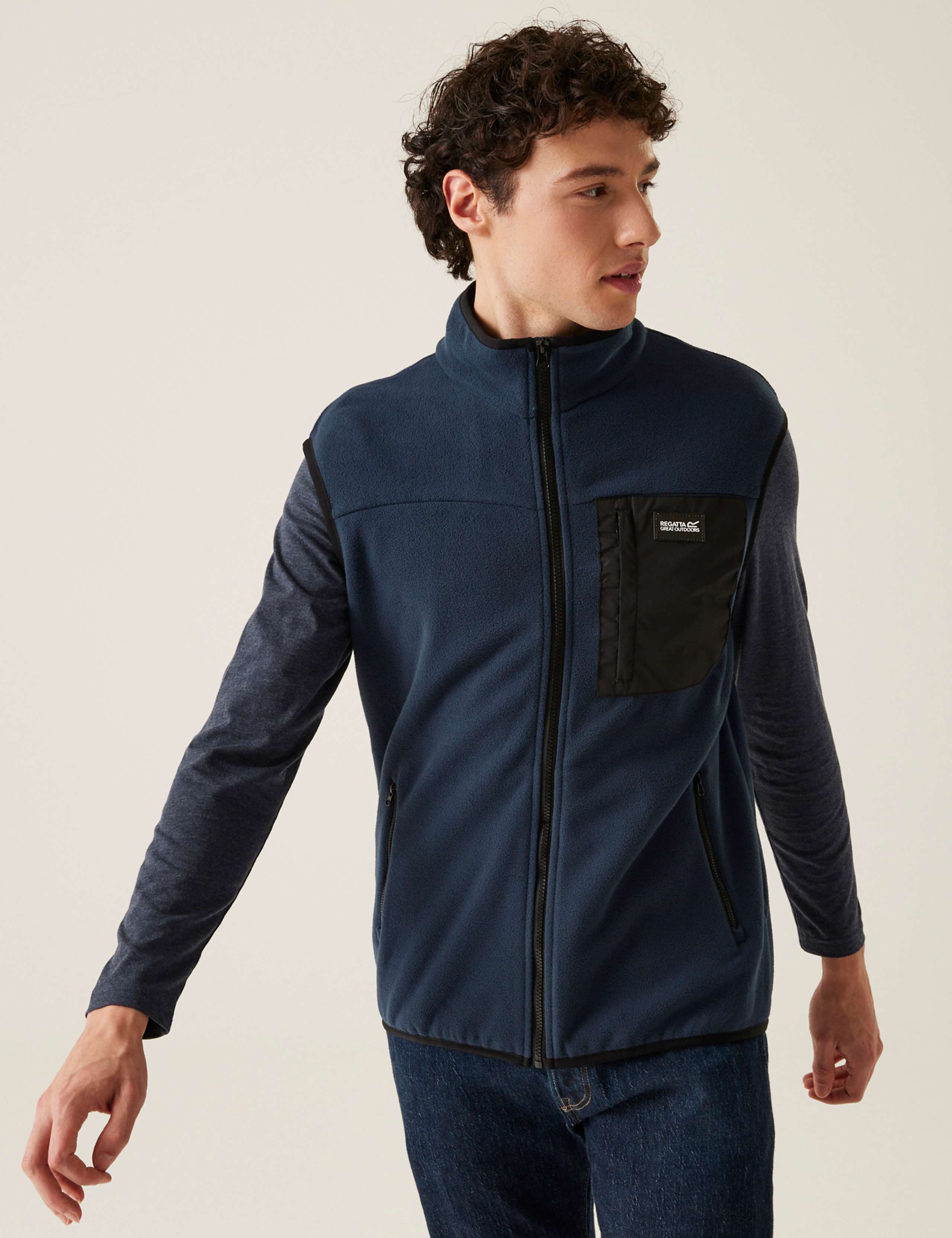 Frankie Fleece Funnel Neck Zip Up Gilet