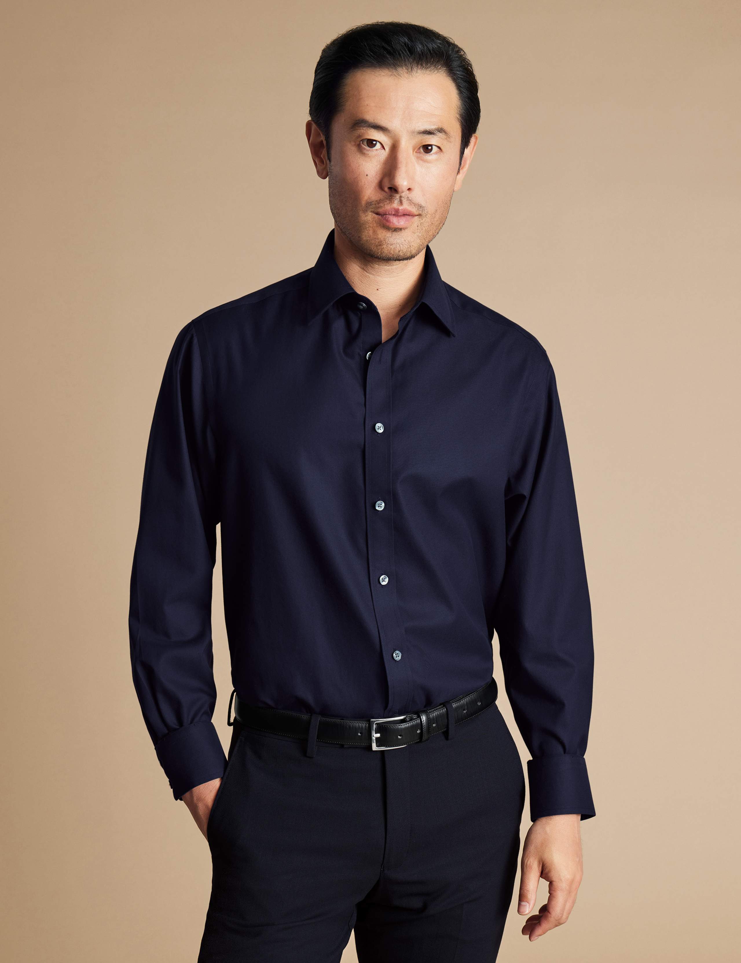 Regular Fit Non Iron Pure Cotton Twill Shirt