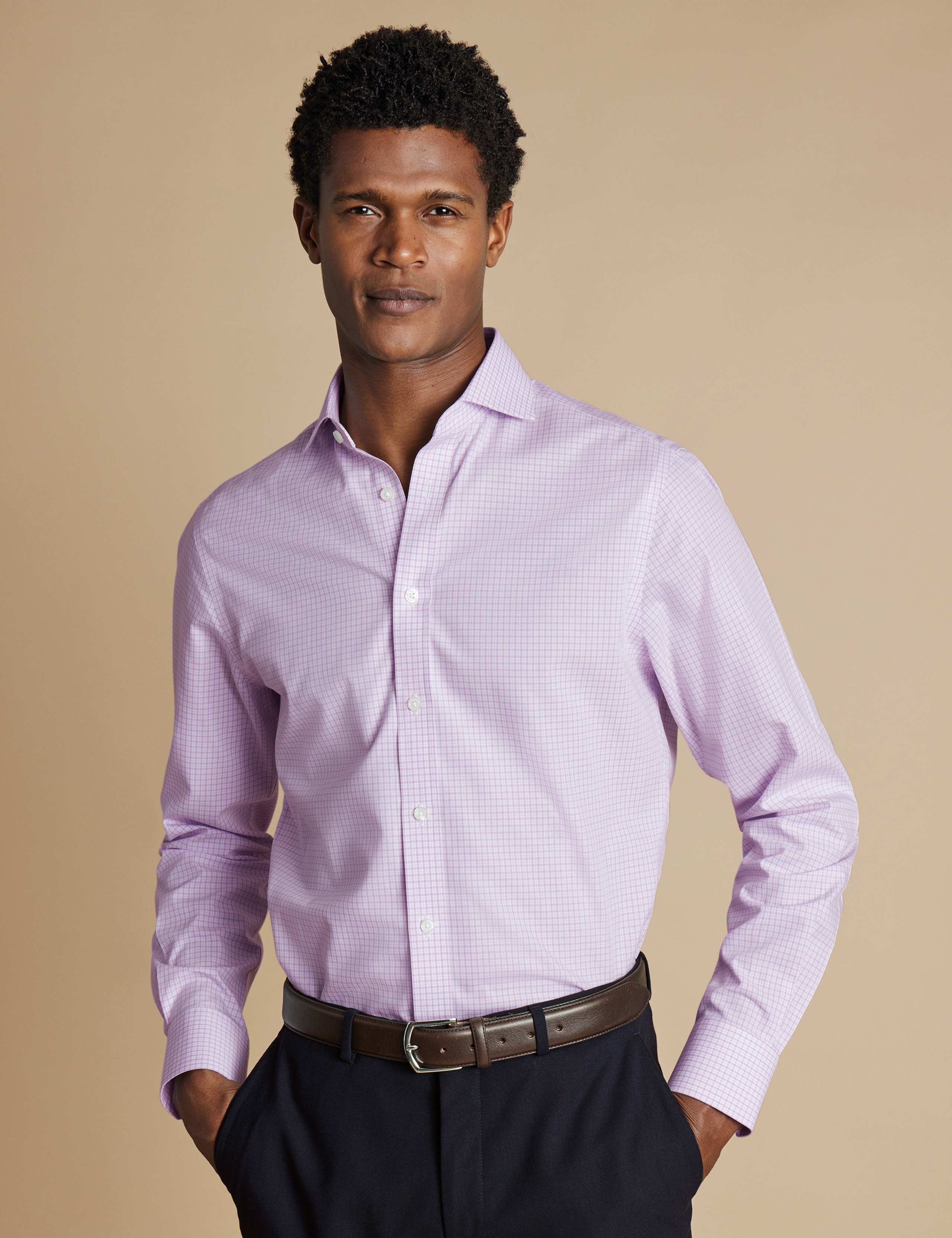 Slim Fit Pure Cotton Check Shirt