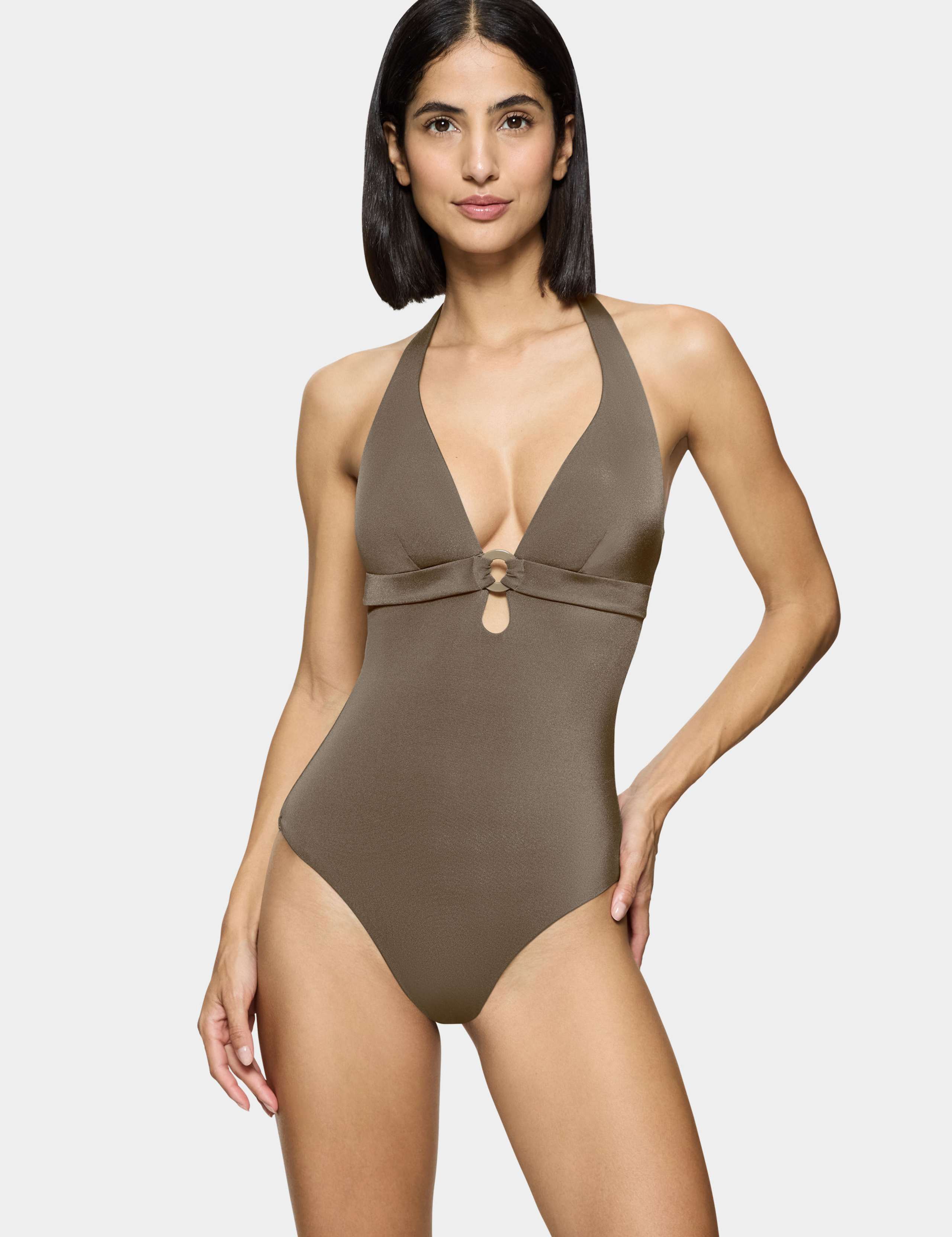 Midnight Swim Padded Halterneck Swimsuit