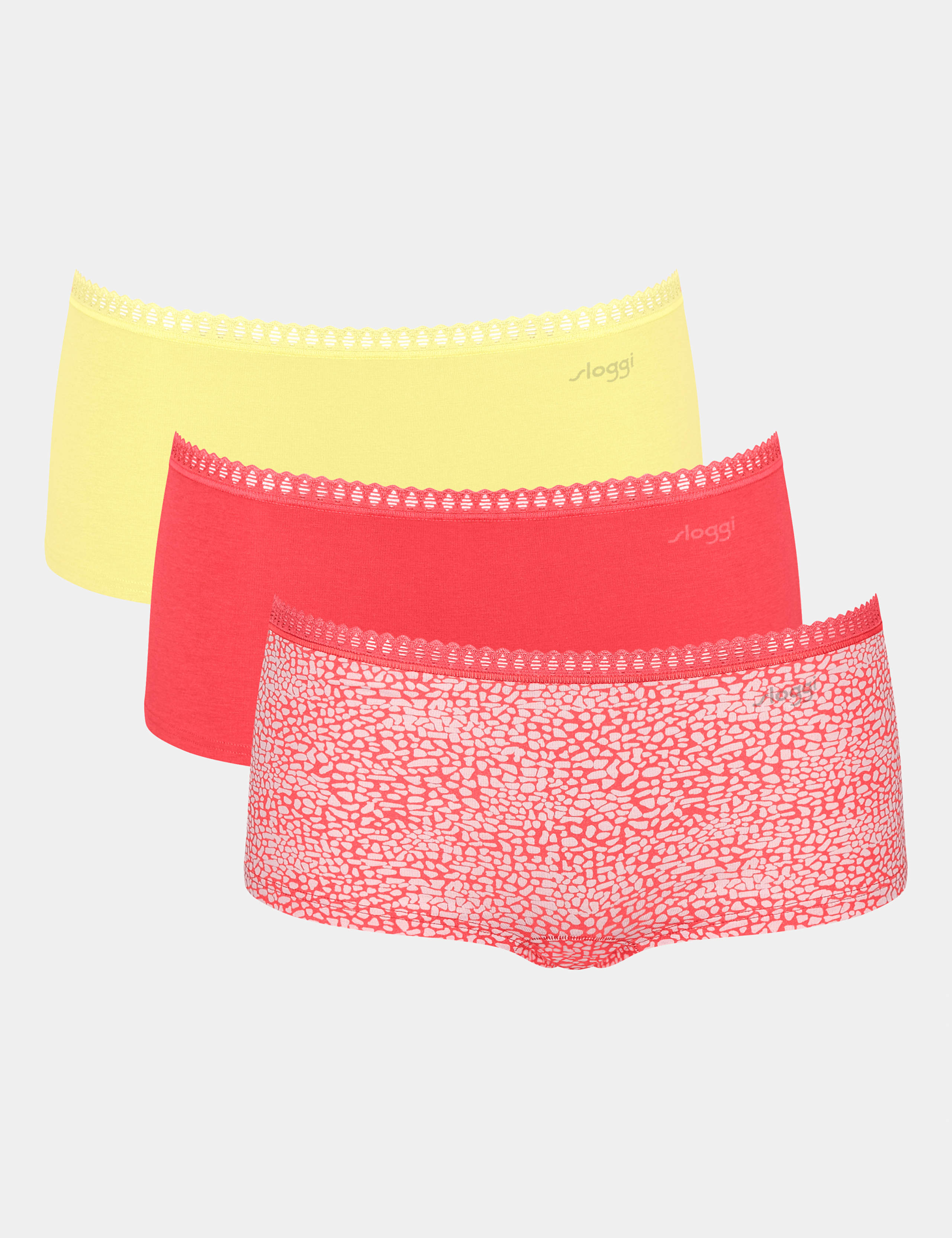 3pk Go Crush Cotton Rich Low Rise Shorts