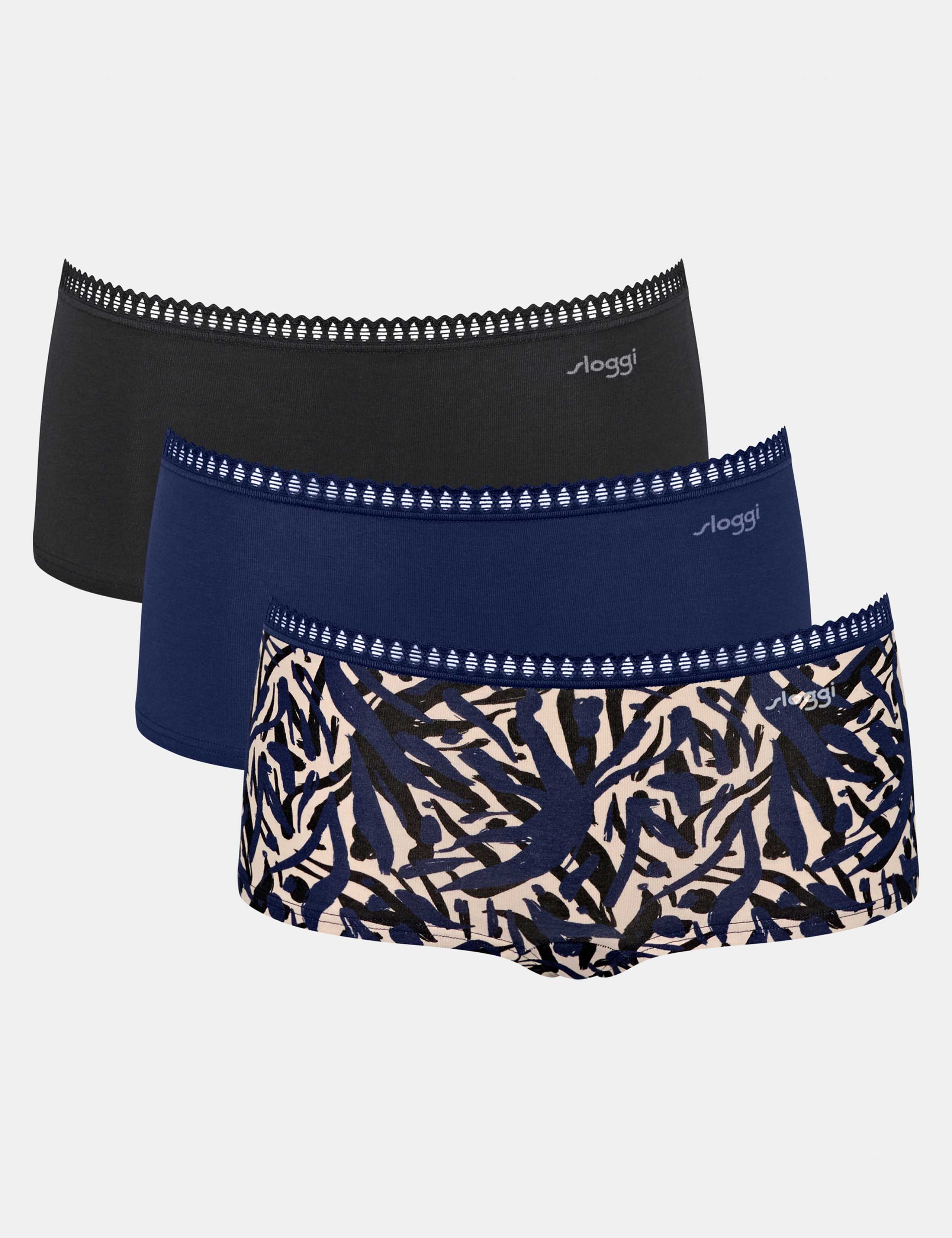 3pk Go Crush Cotton Rich Low Rise Shorts