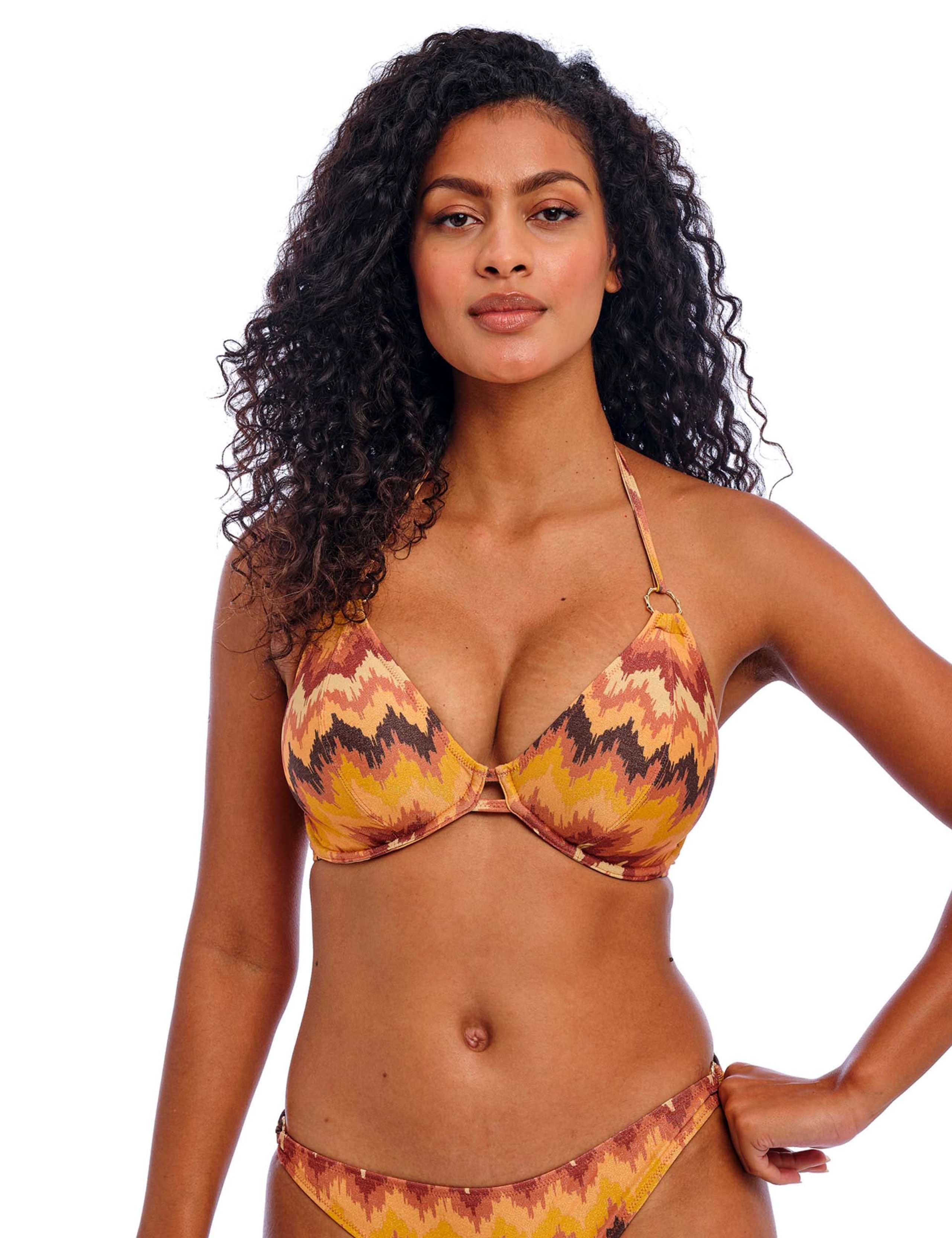 Arizona Wave Striped Wired Bikini Top D-FF