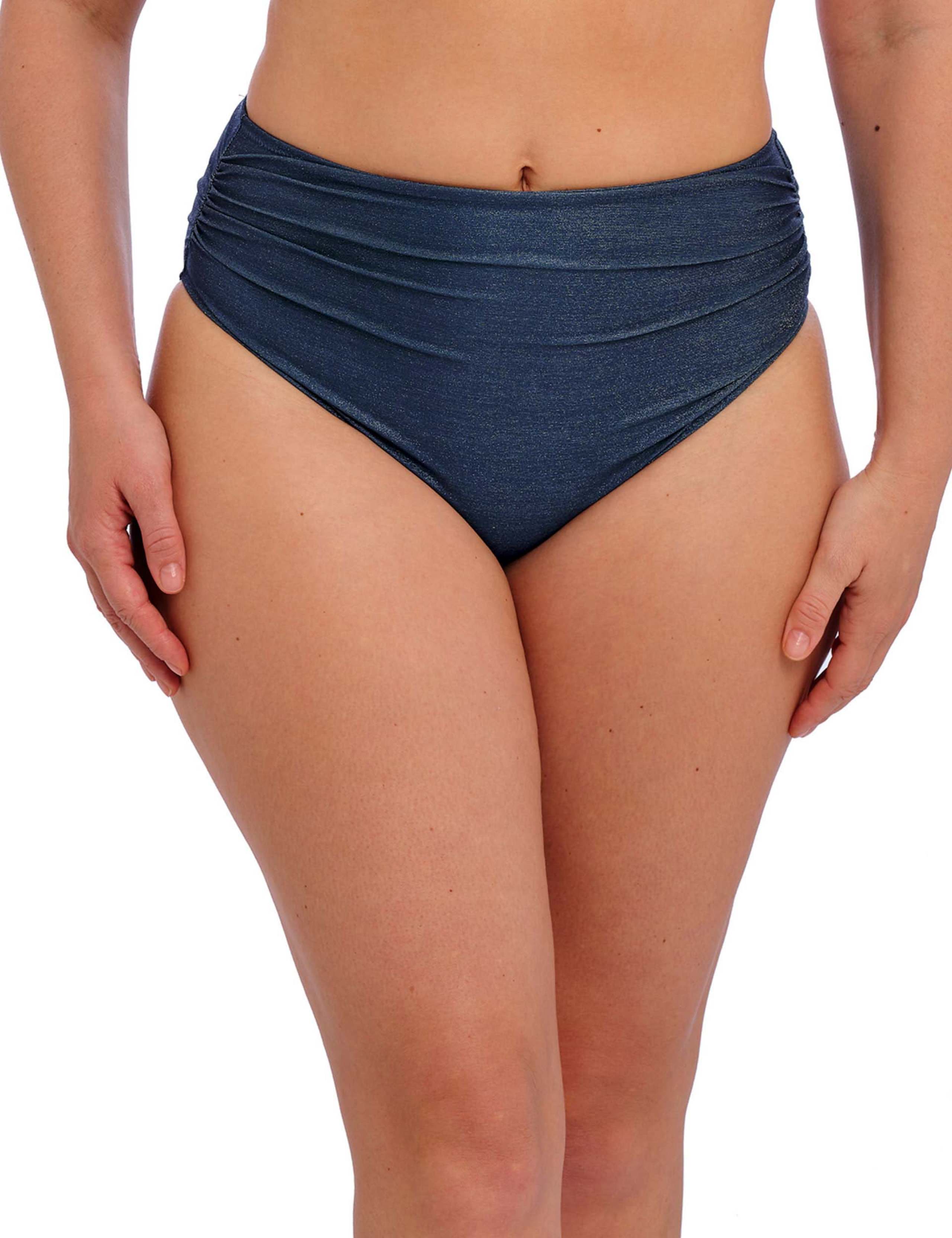 Paros Coast Ruched High Waisted Bikini Bottoms