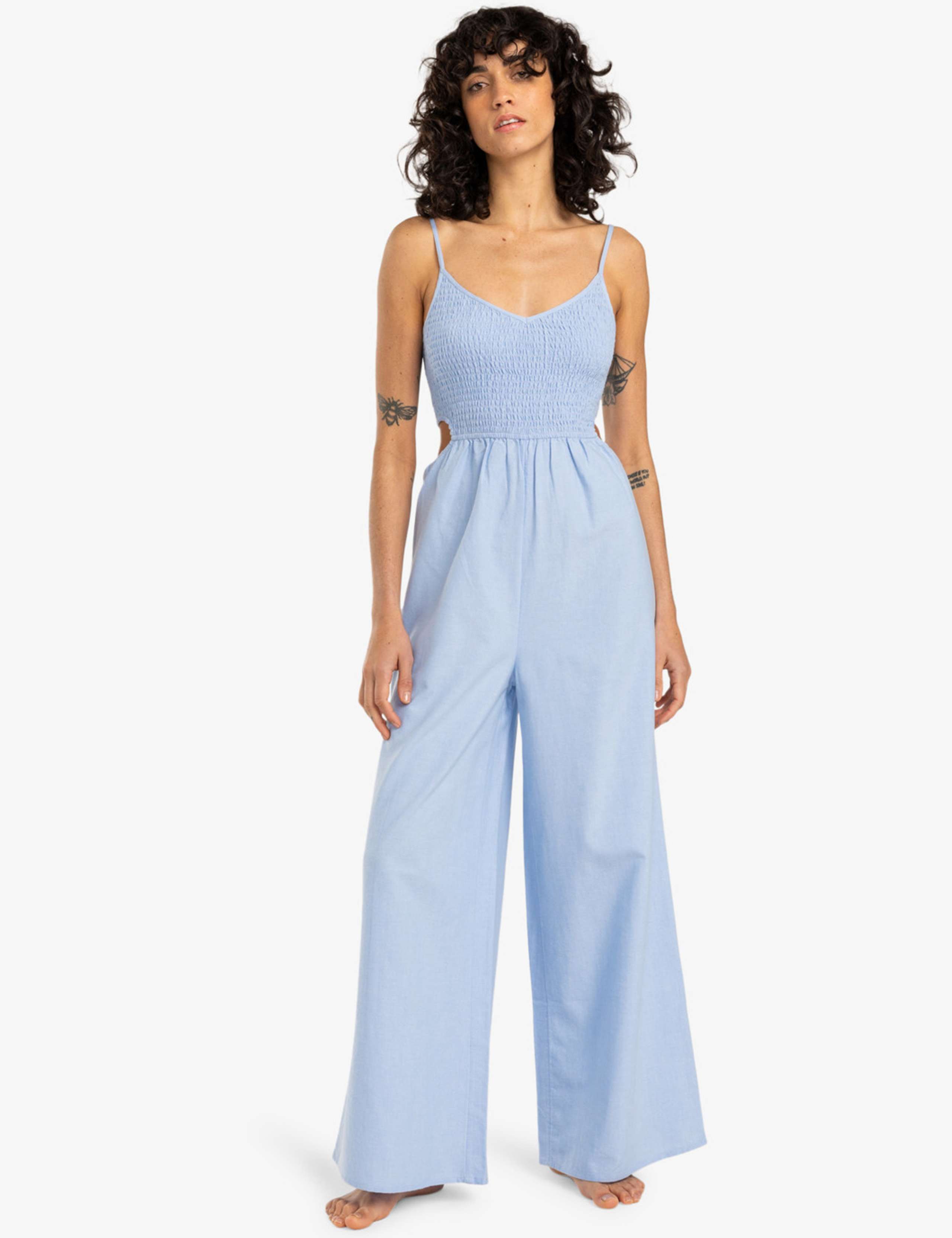 To The Moon Pure Cotton Beach Jumpsuit