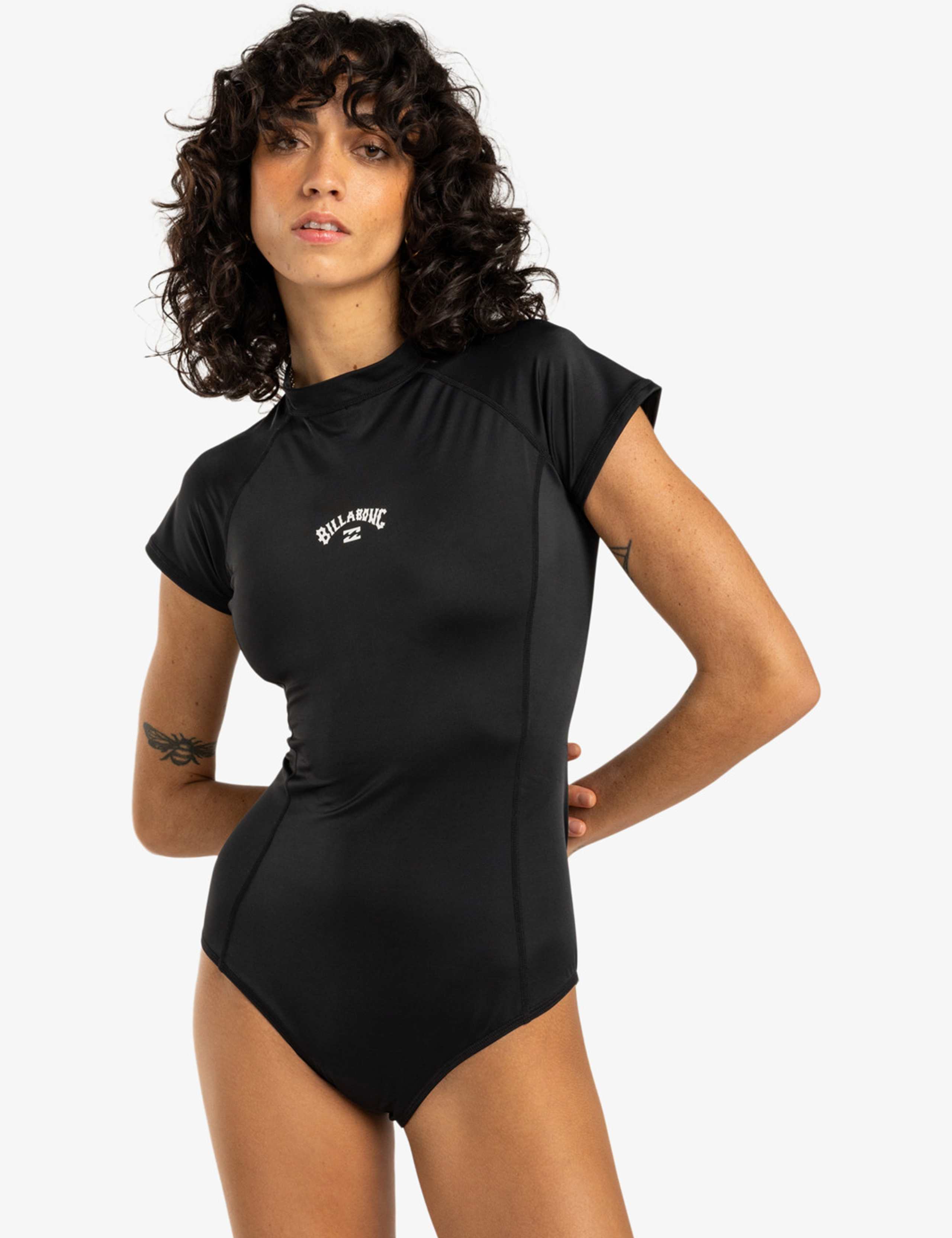 Tropic High Neck Short Sleeve Swimsuit