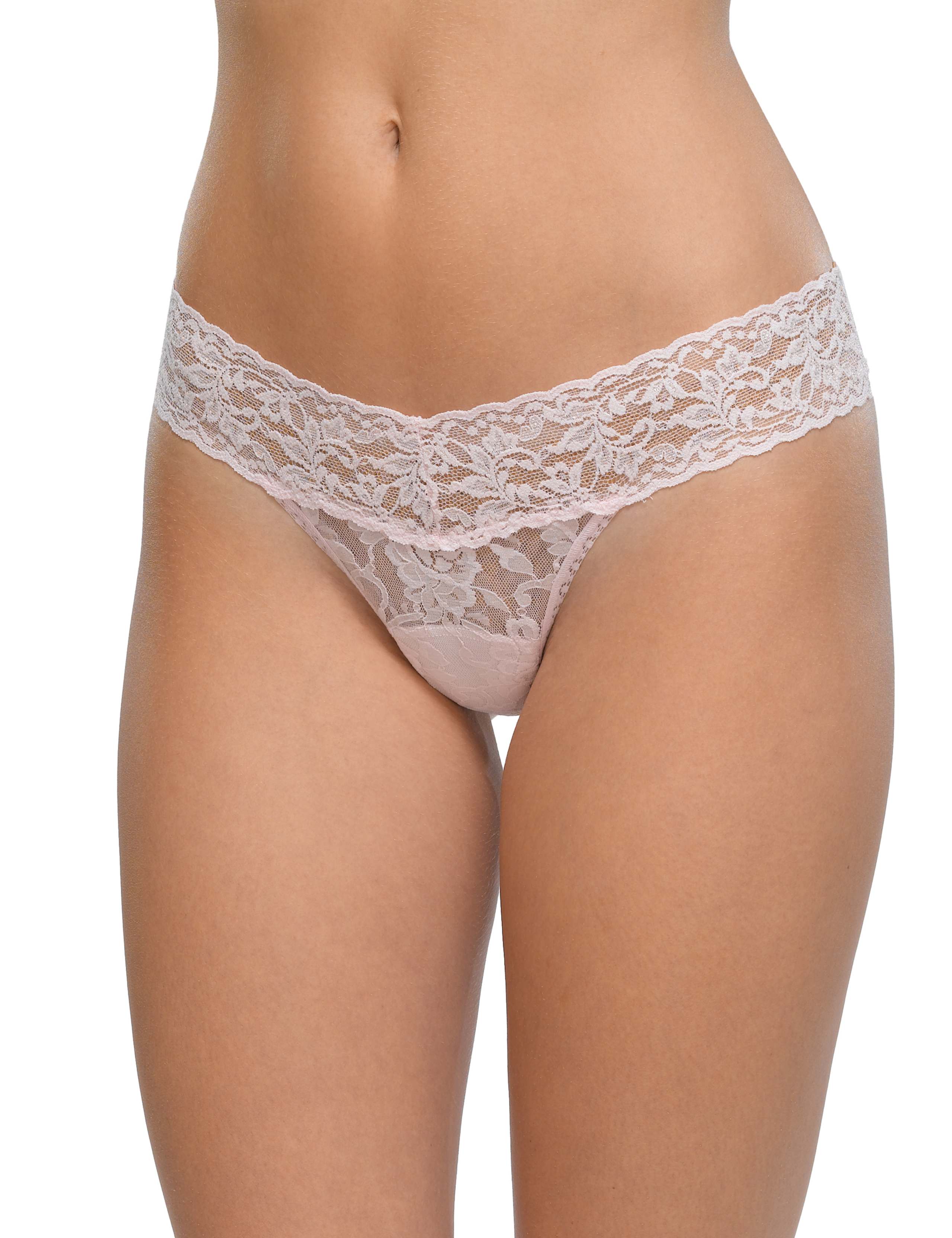 Low Rise Signature Lace Thong