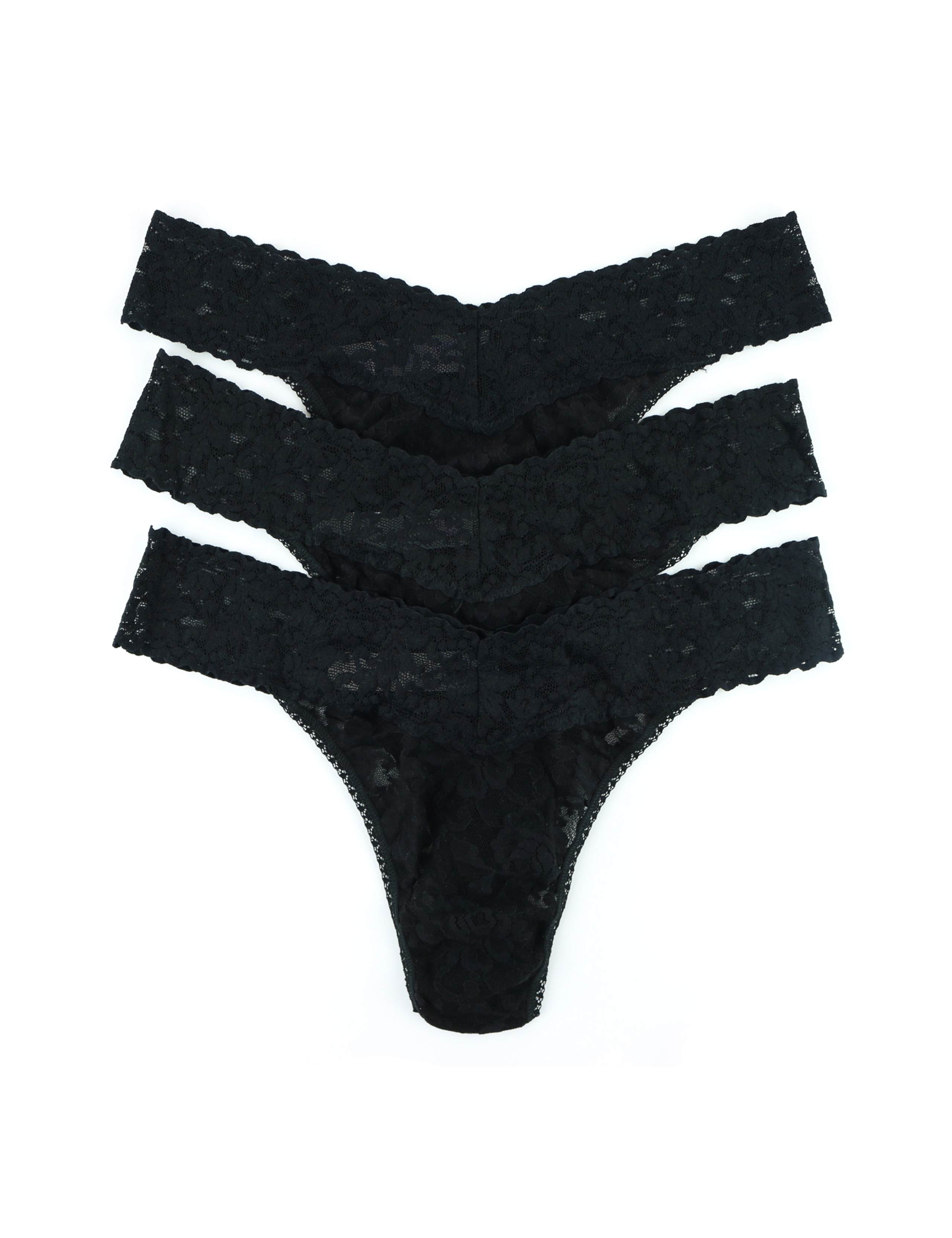 3pk Original Rise Signature Lace Thongs