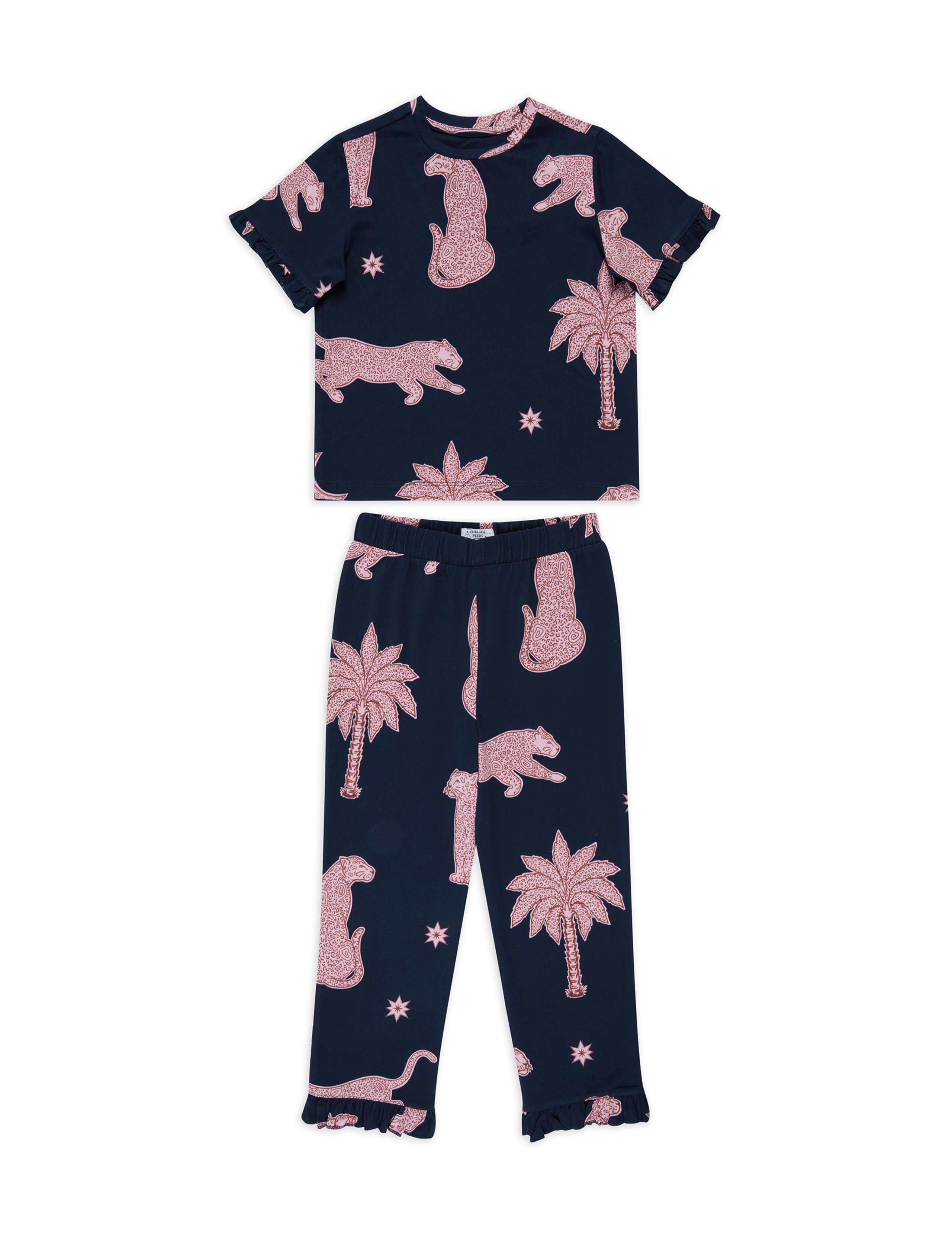 Cotton Rich Leopard Print Pyjamas (1-12 Yrs)