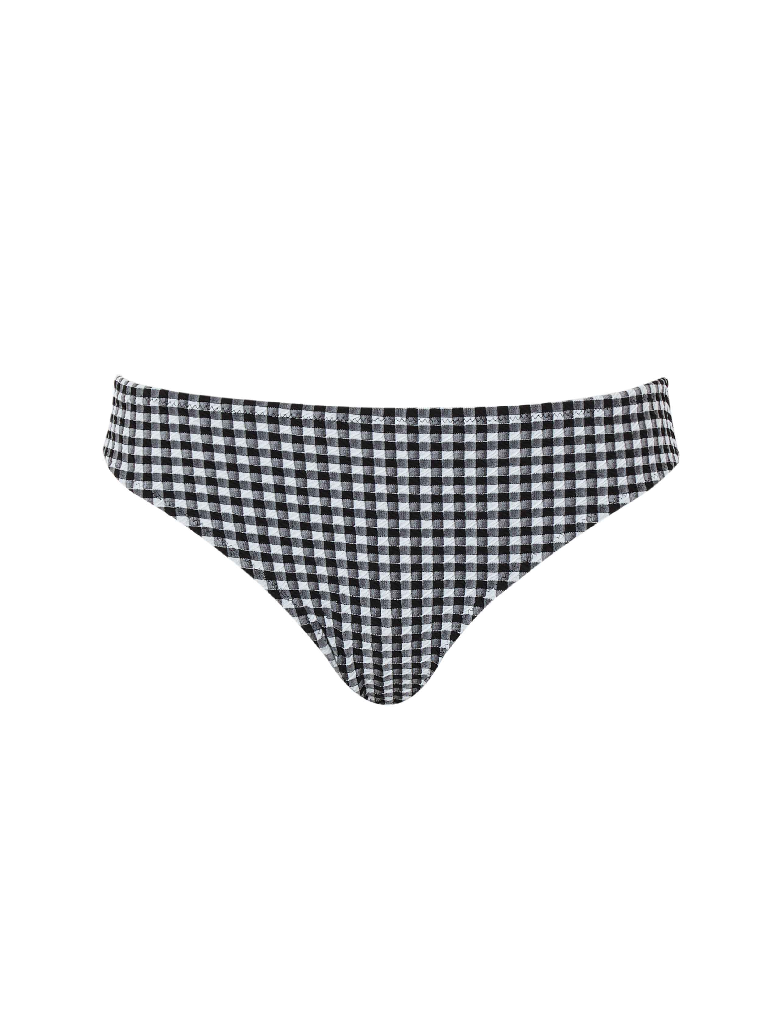Classic Gingham High Leg Bikini Bottoms