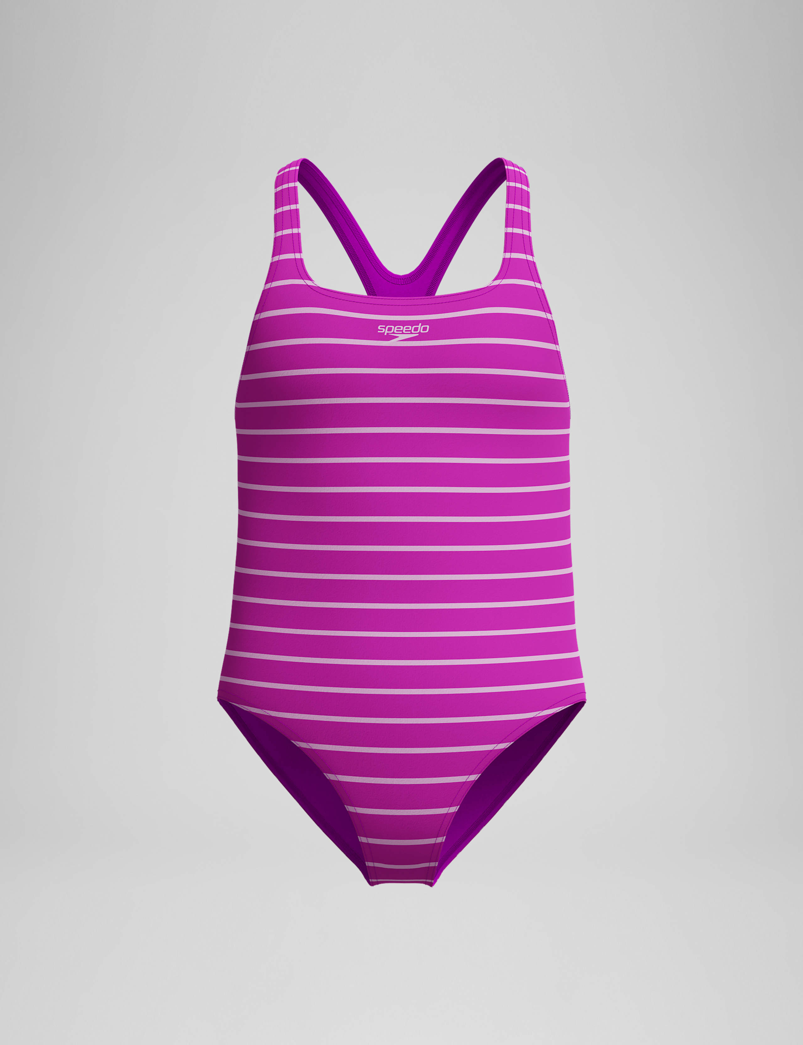 Printed Medalist Striped Swimsuit (5-16 Yrs)