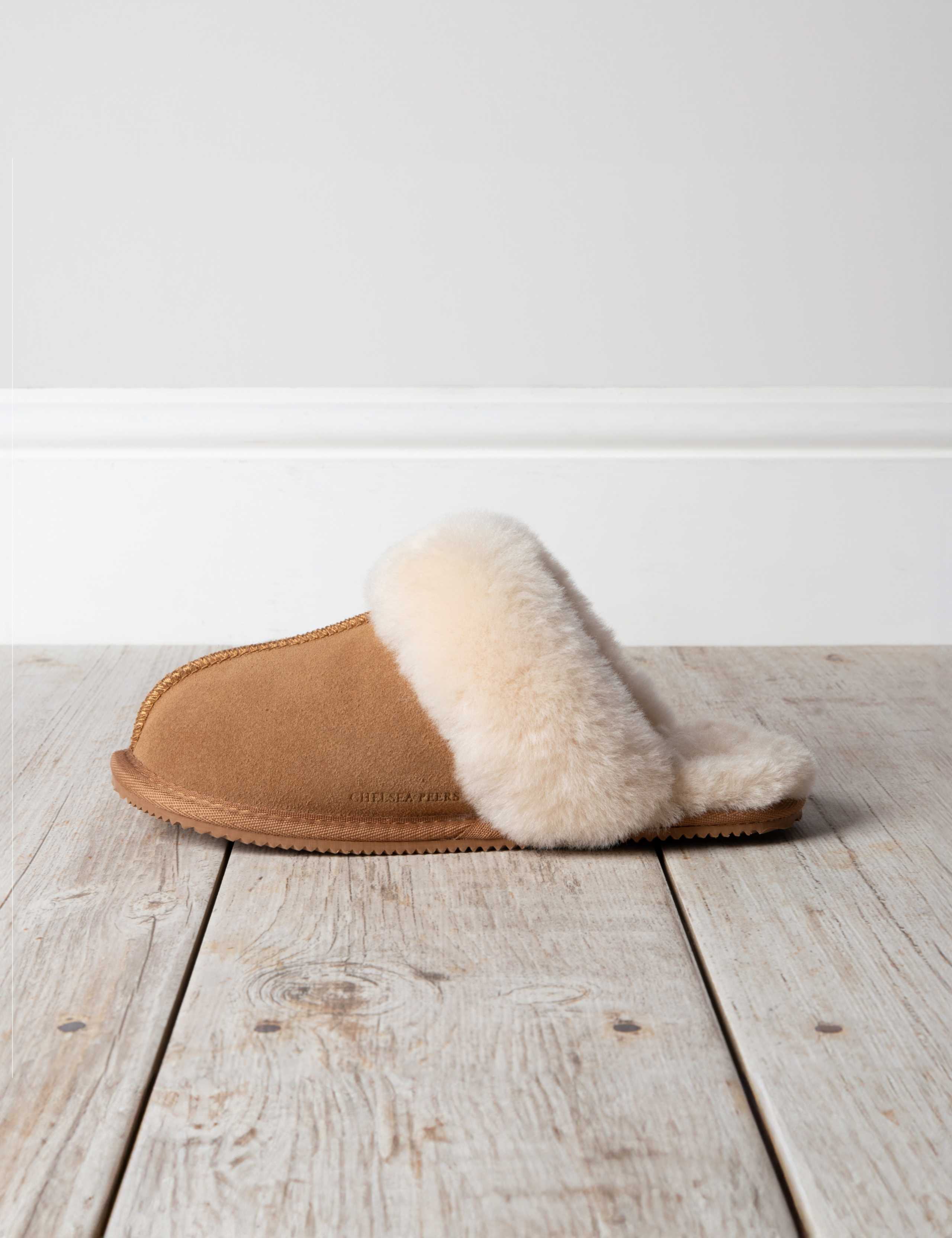 Suede Sheepskin Dome Mule Slippers