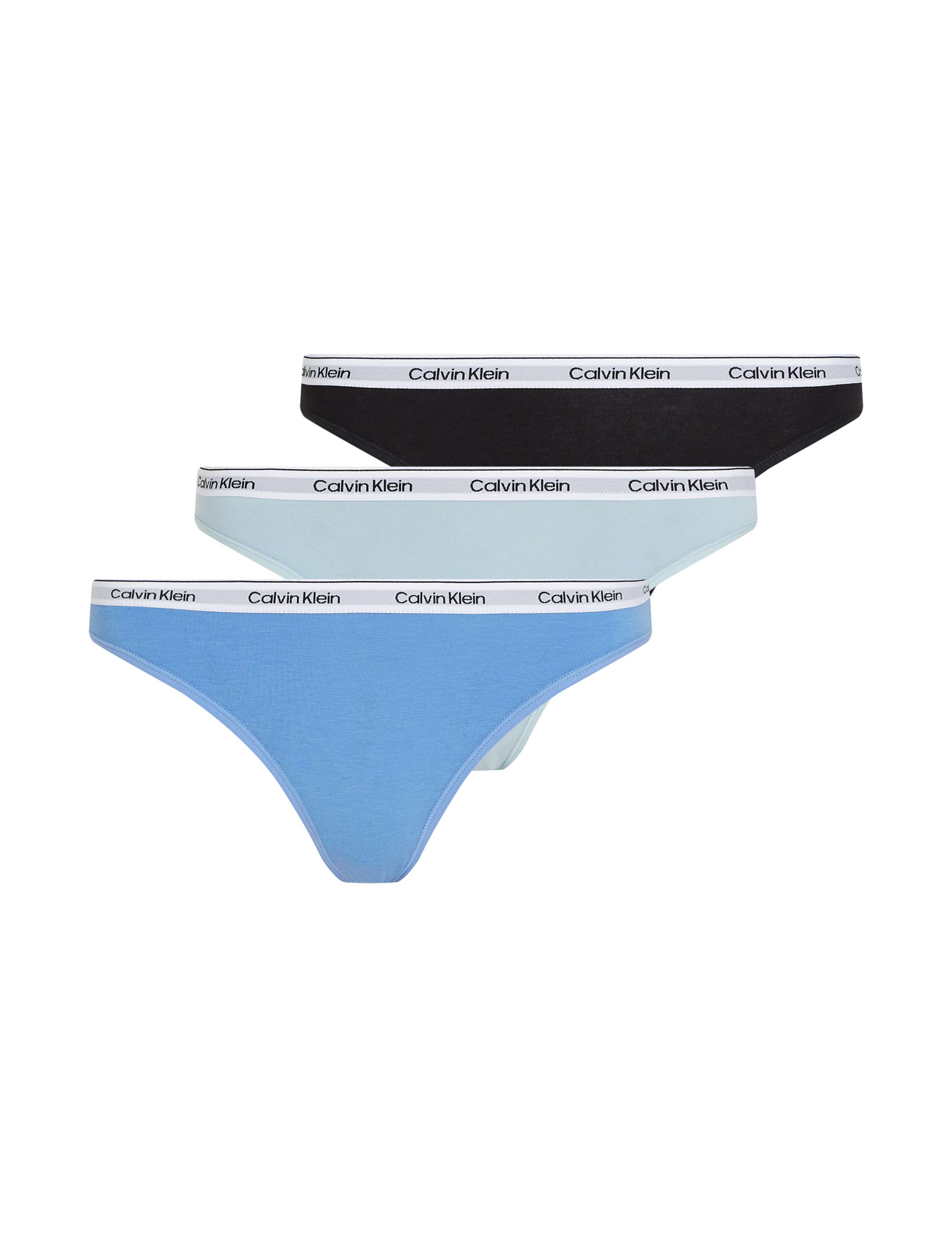 3pk Modern Logo Cotton Rich Bikini Knickers