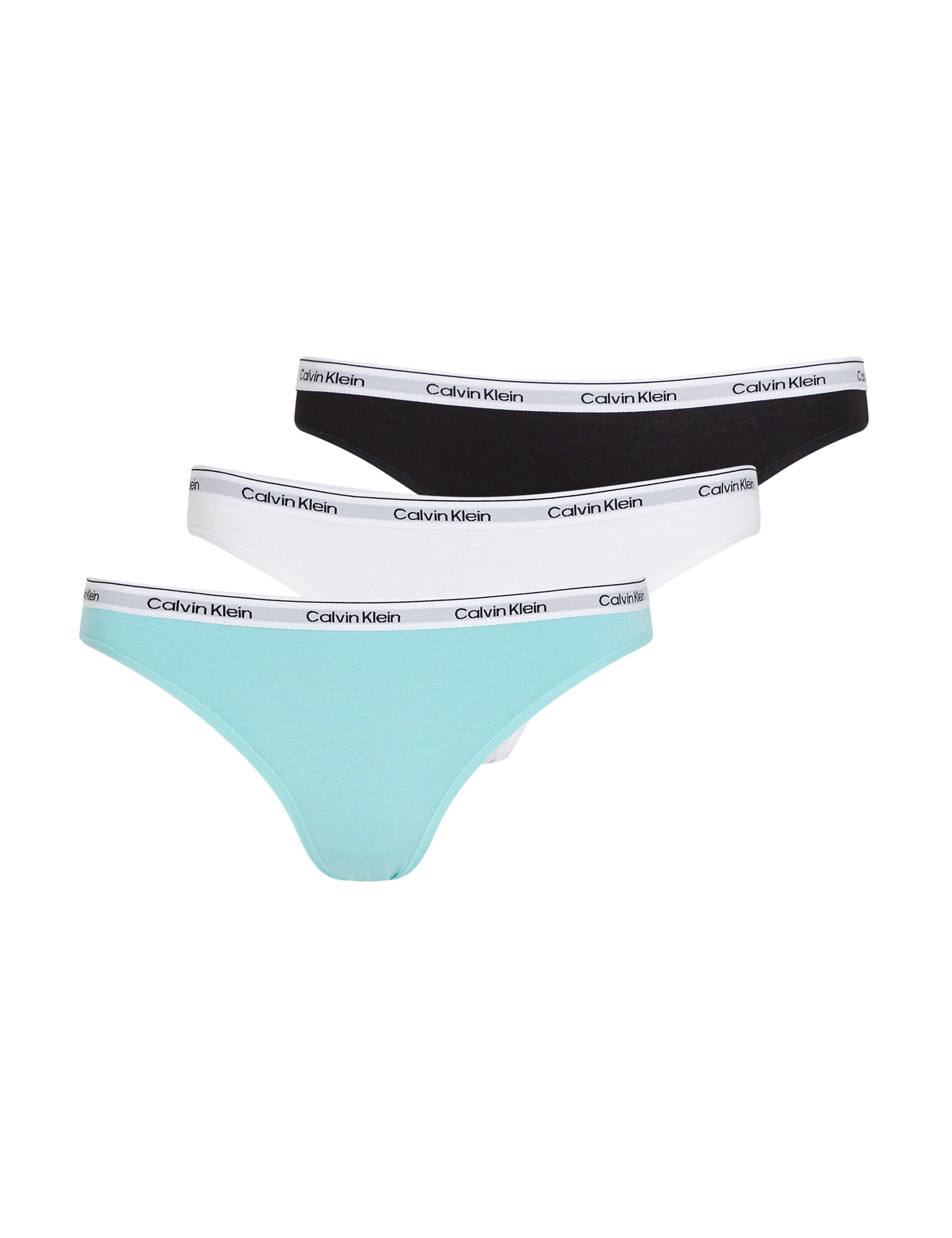 3pk Modern Logo Cotton Rich Bikini Knickers