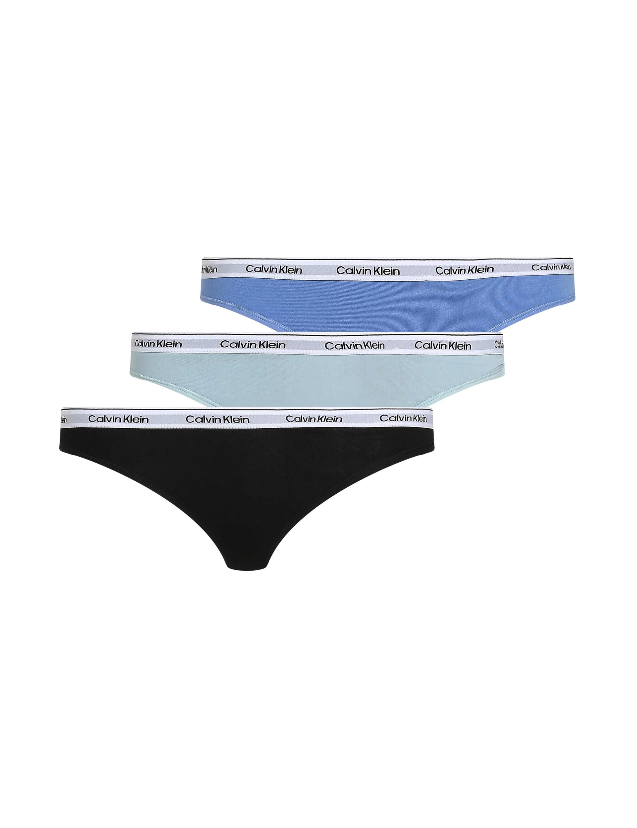 3pk Modern Logo Cotton Rich Thongs