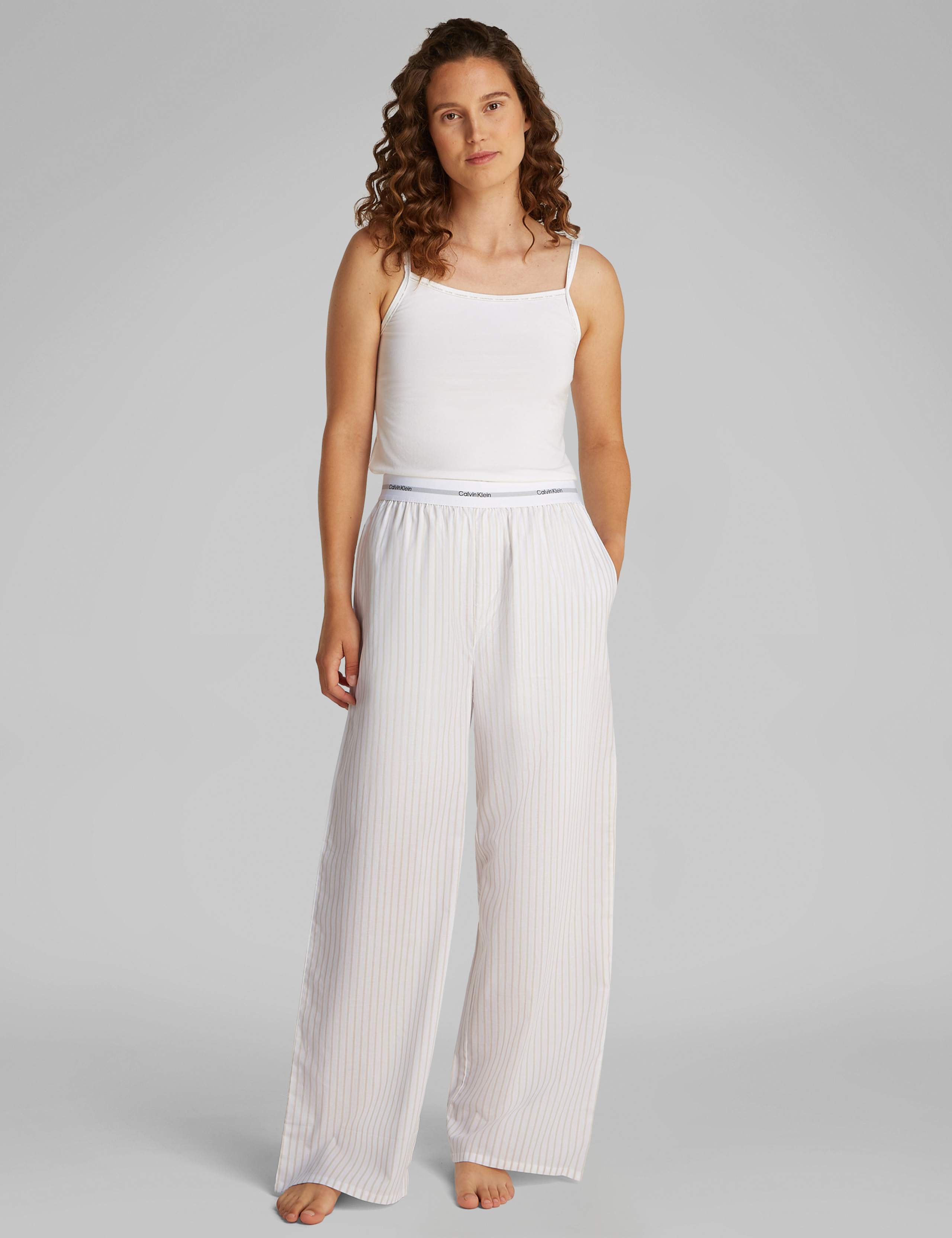 Logo Pure Cotton Poplin Pyjama Bottoms