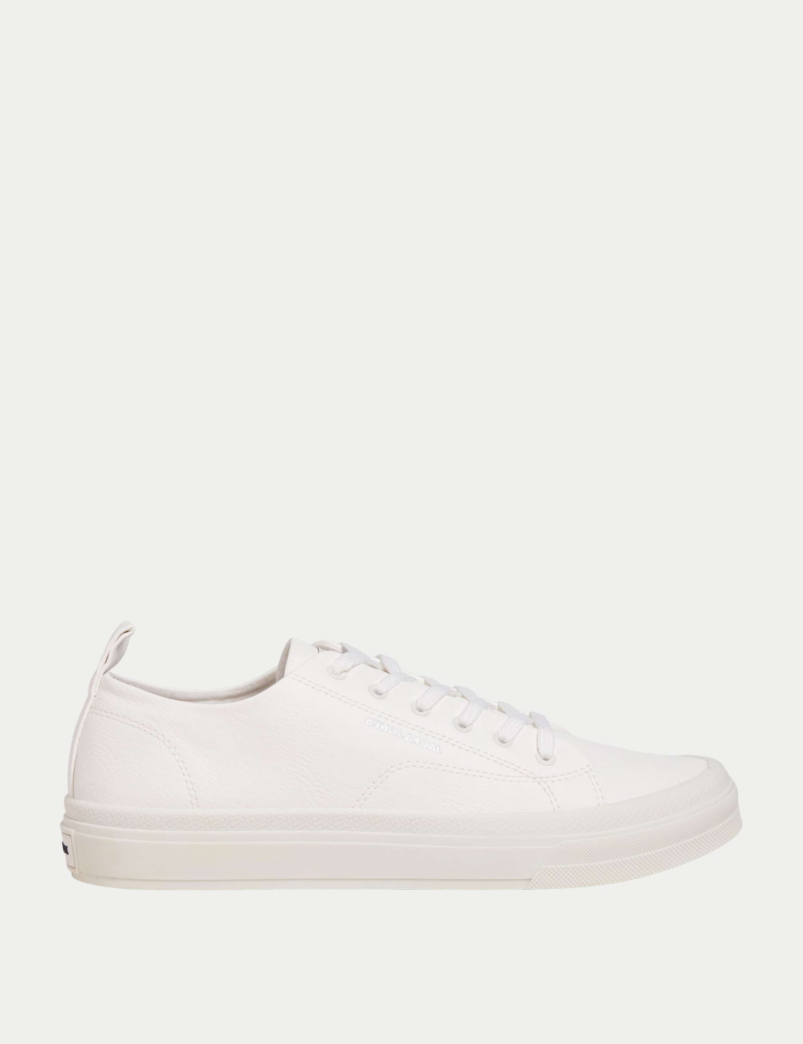 Faux Leather Lace Up Trainers