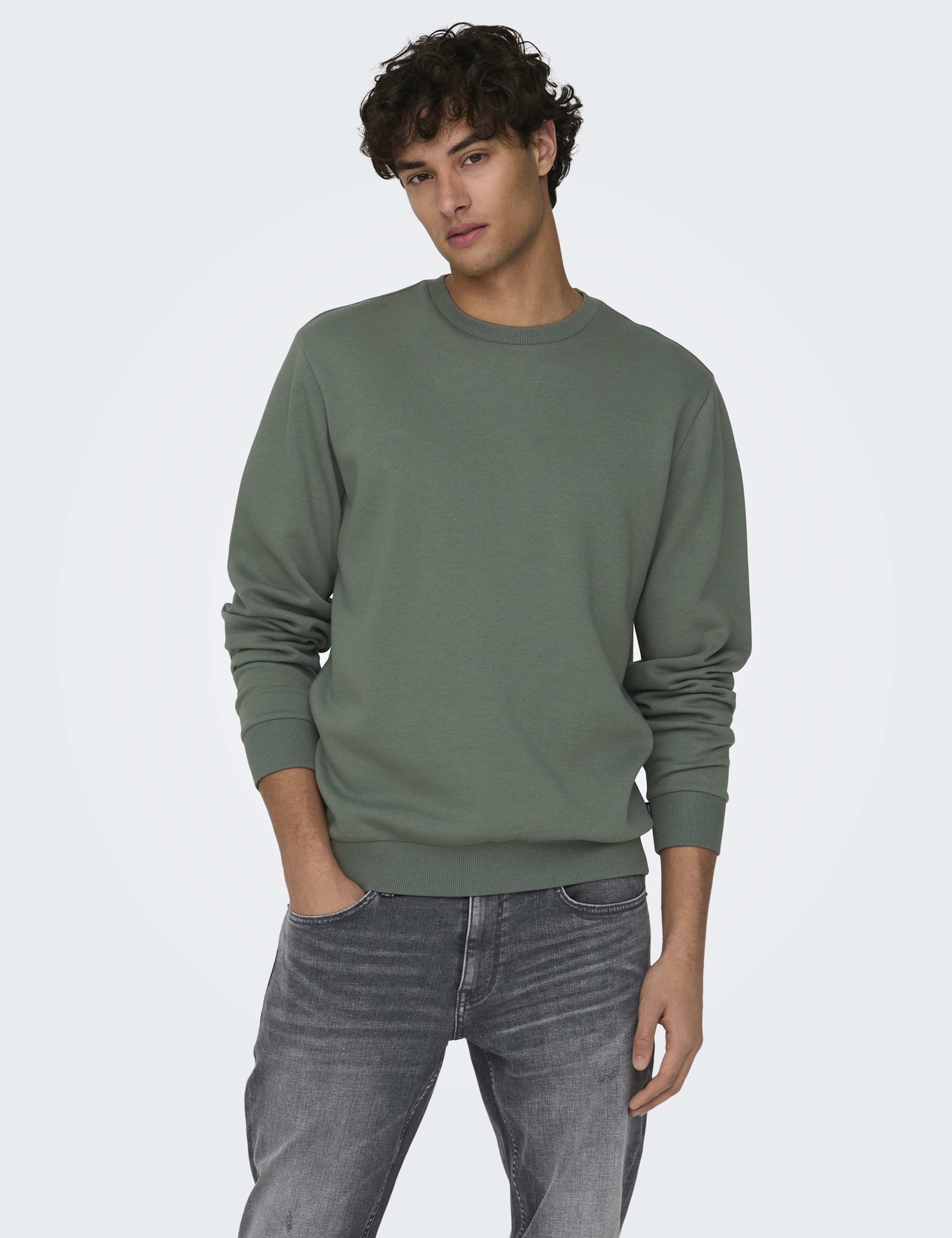 Cotton Rich Crew Neck Sweatshirt