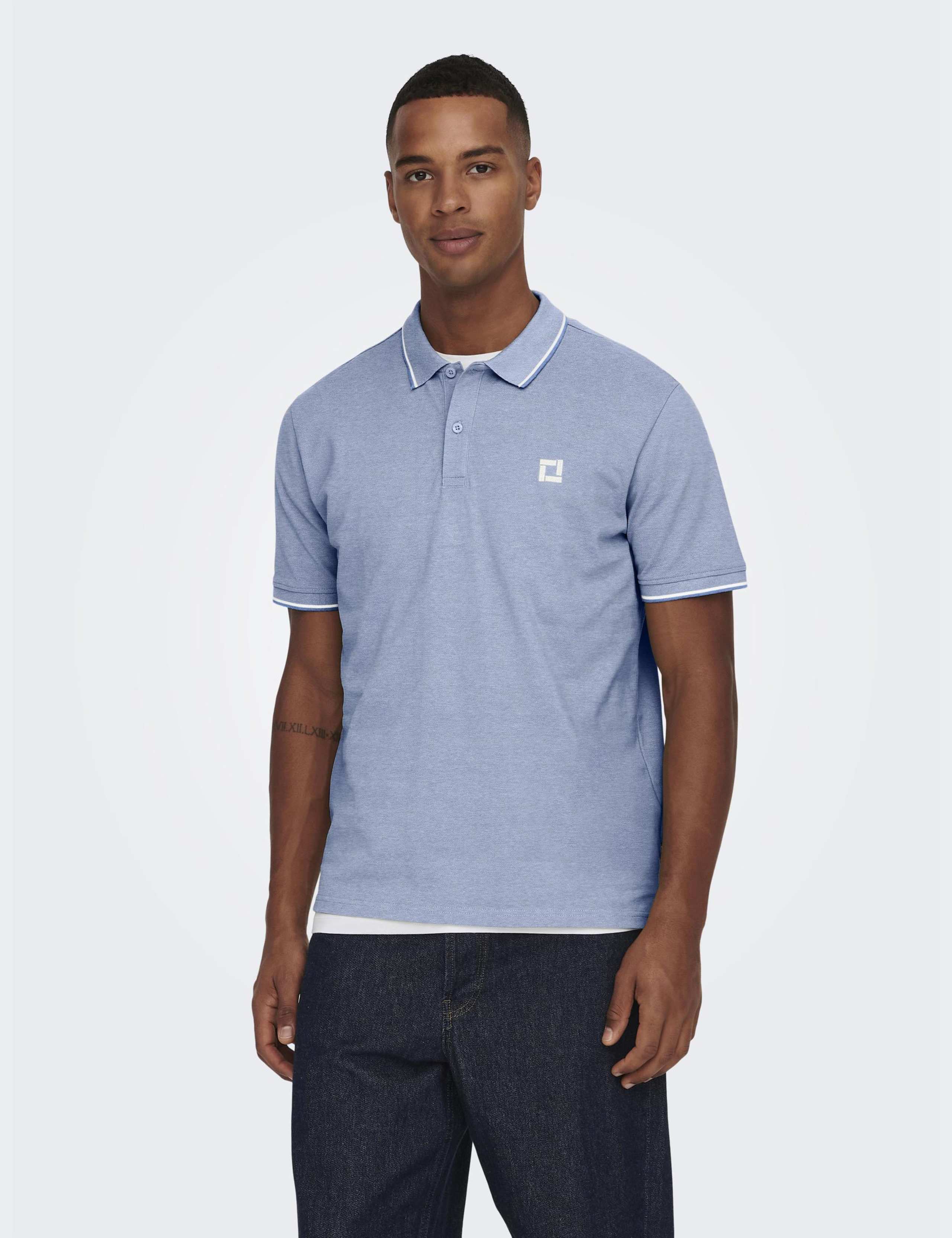 Pure Cotton Tipped Polo Shirt