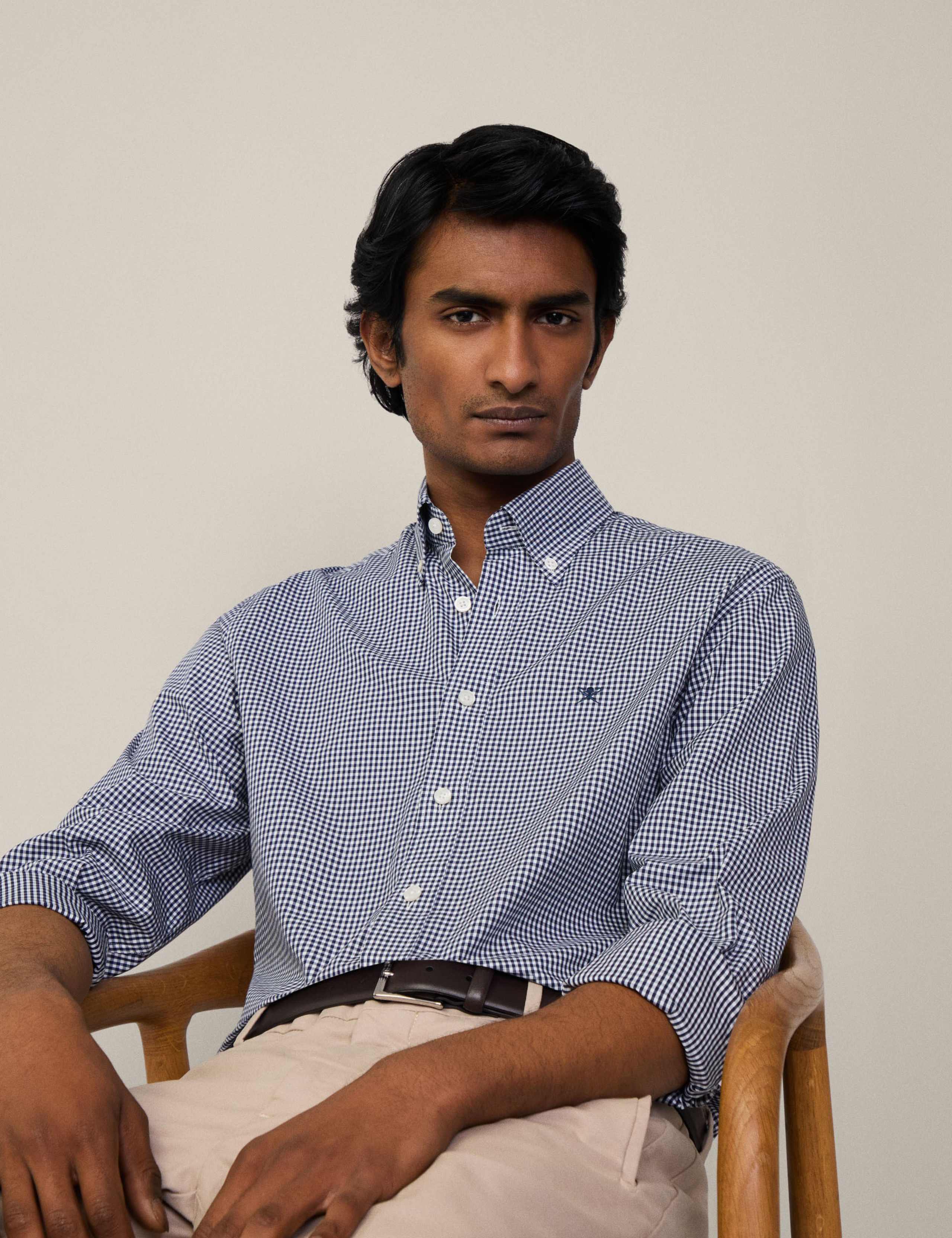 Pure Cotton Check Oxford Shirt