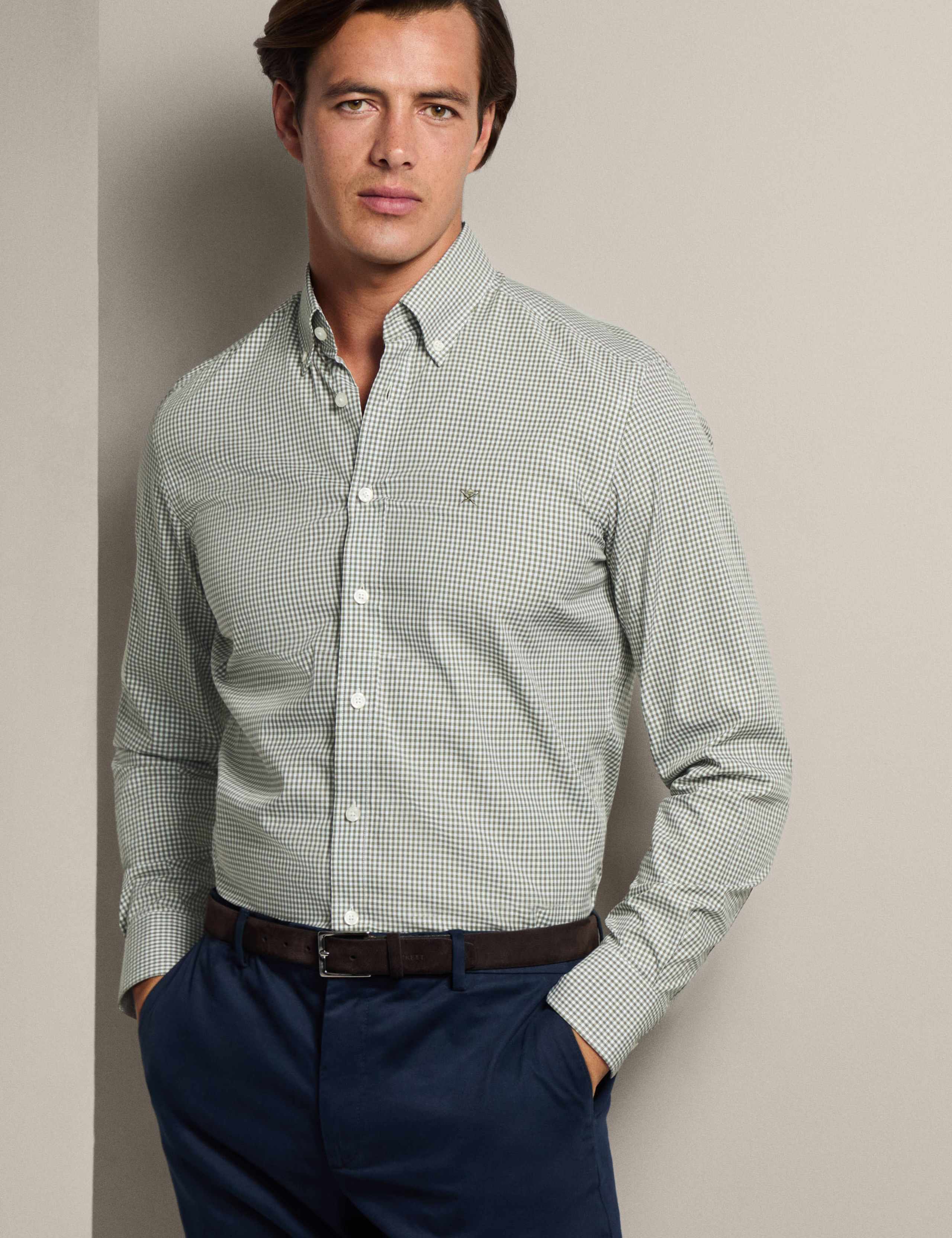 Pure Cotton Check Oxford Shirt