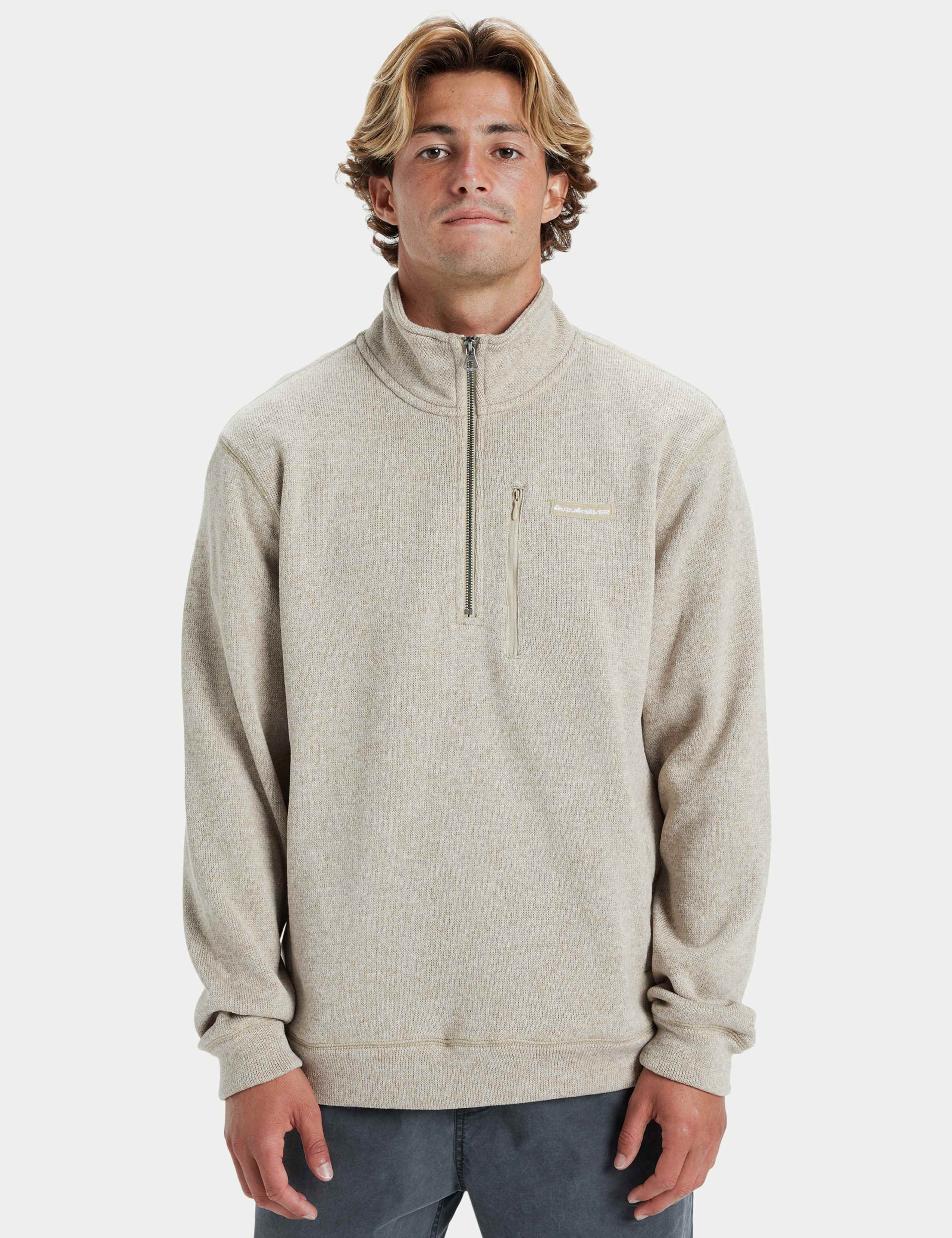 Pure Cotton Half Zip Long Sleeve Sweatshirt