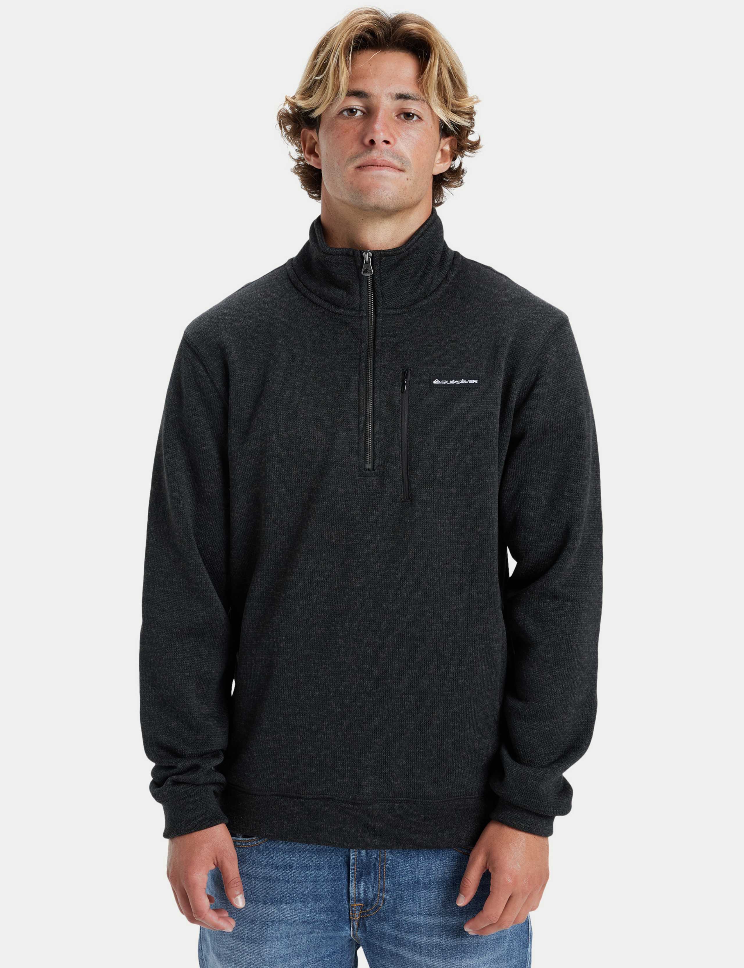 Pure Cotton Half Zip Long Sleeve Sweatshirt