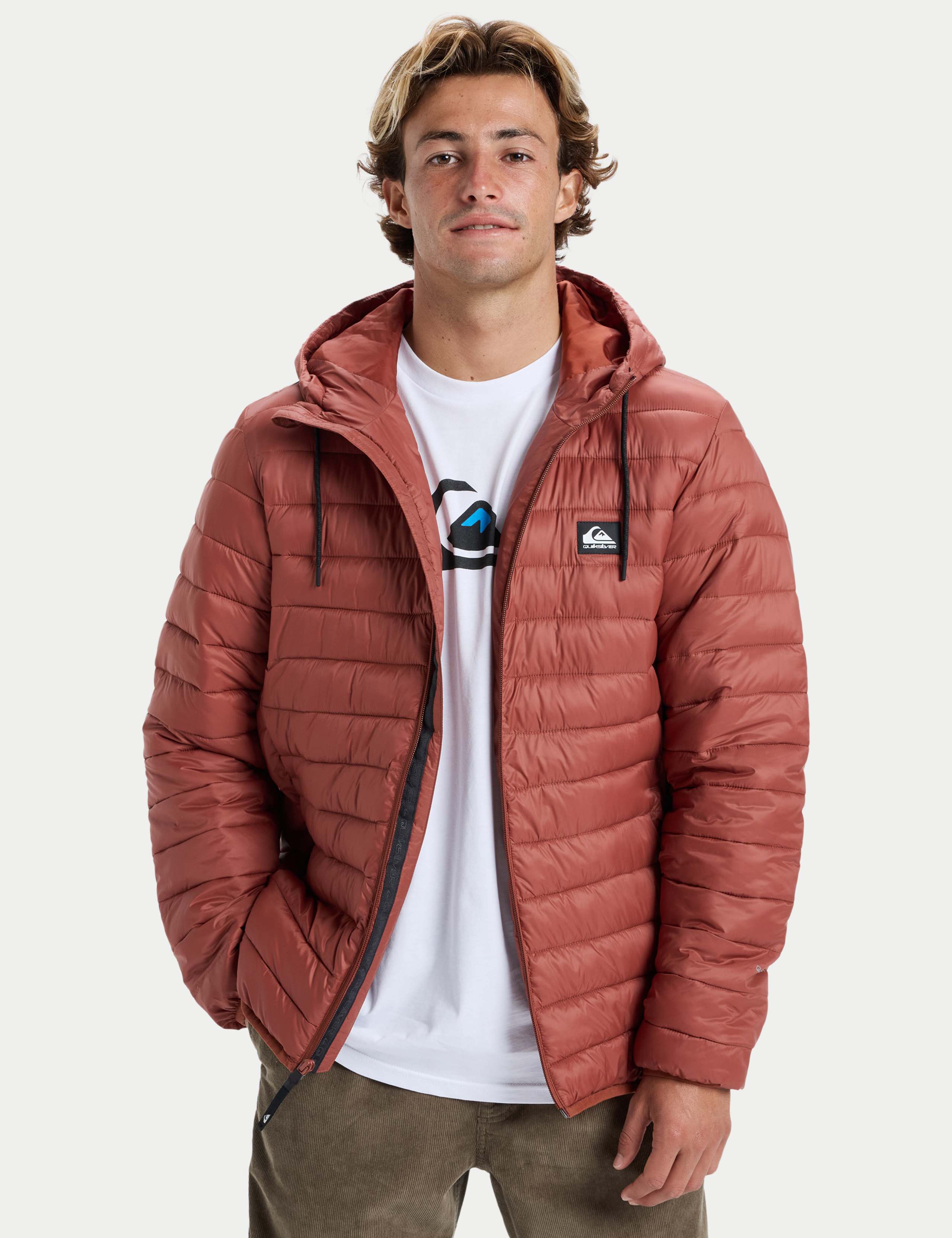 Scaly Hooded Padded Puffer Jacket