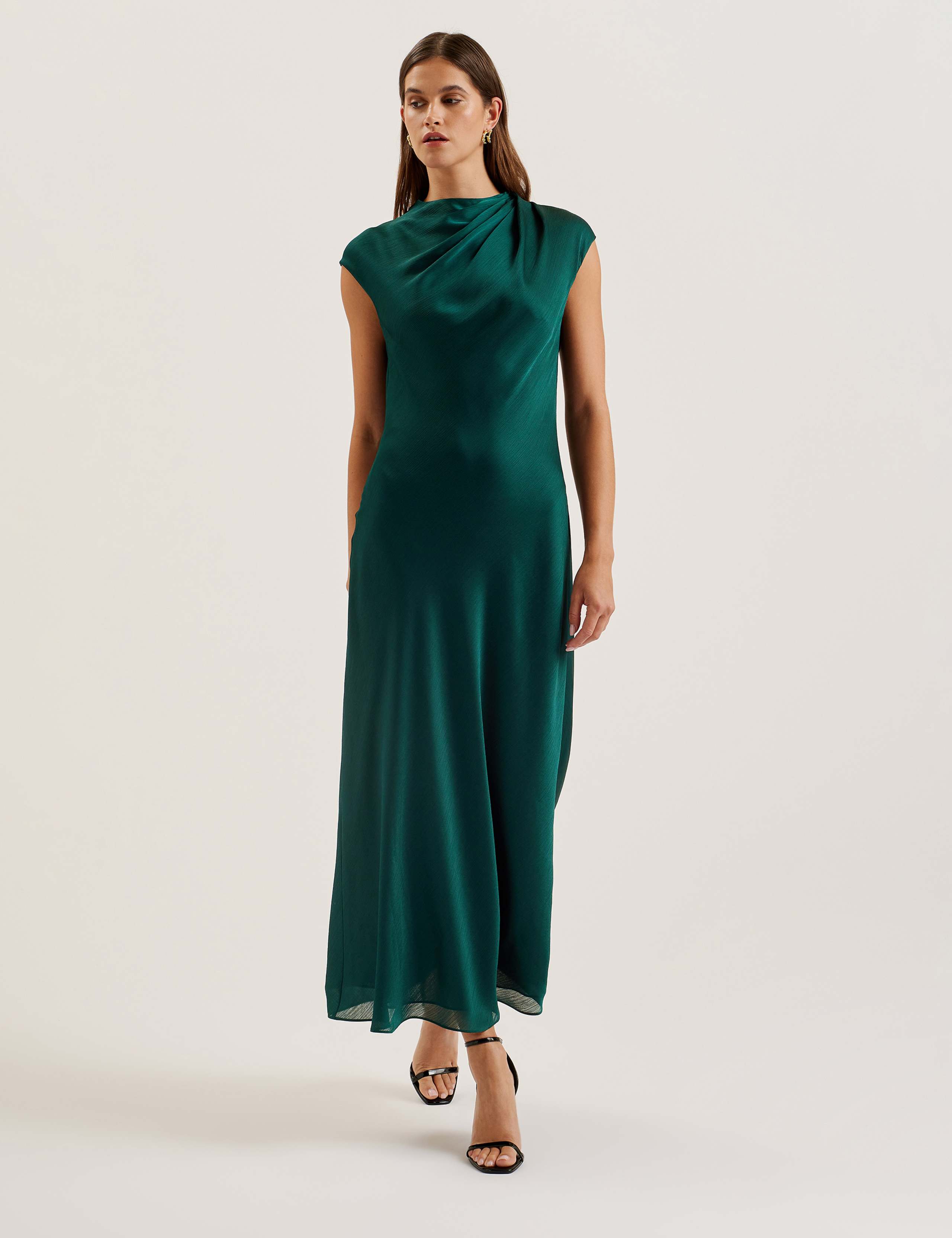 Draped Midaxi Column Dress