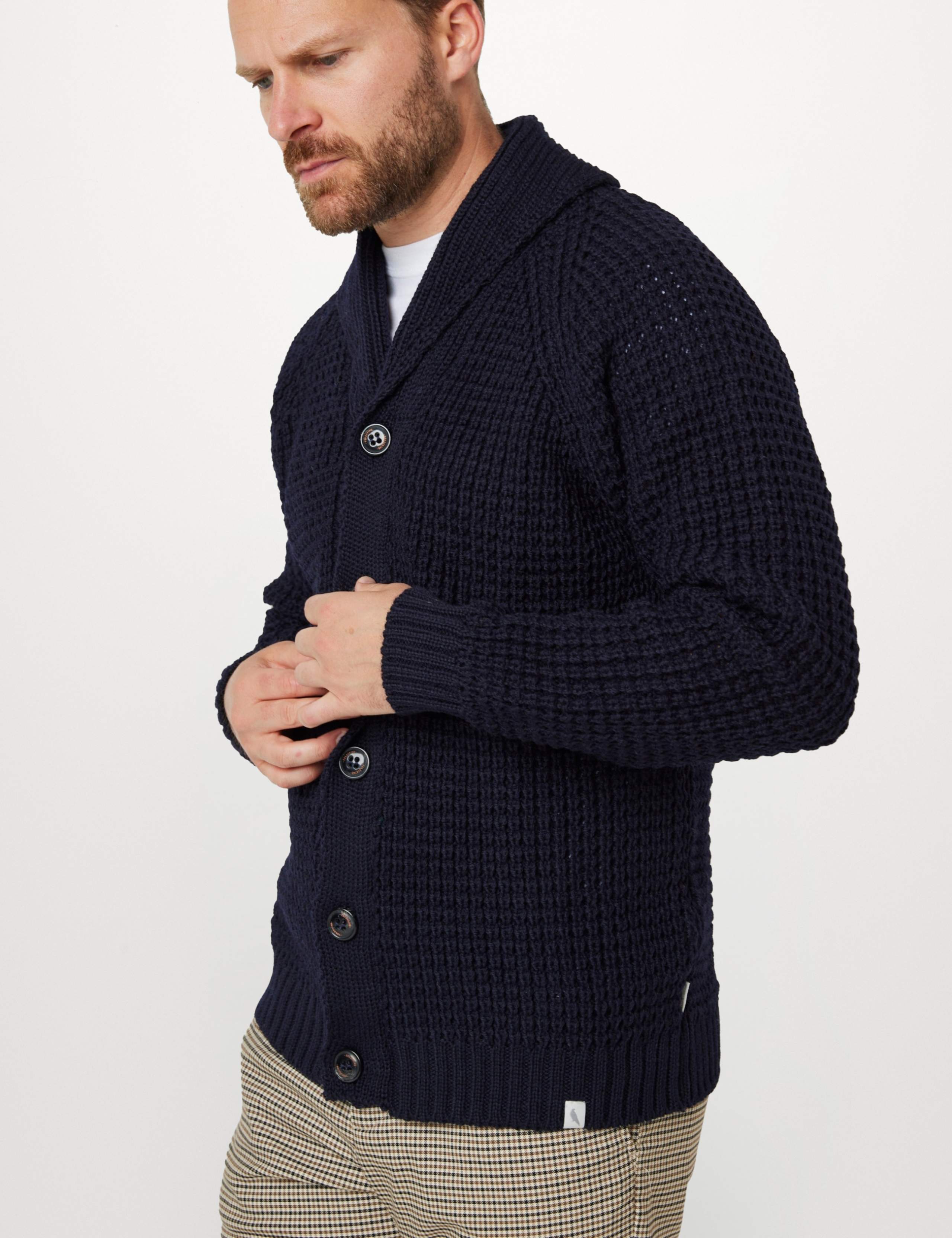 Waffle Shawl Cardigan