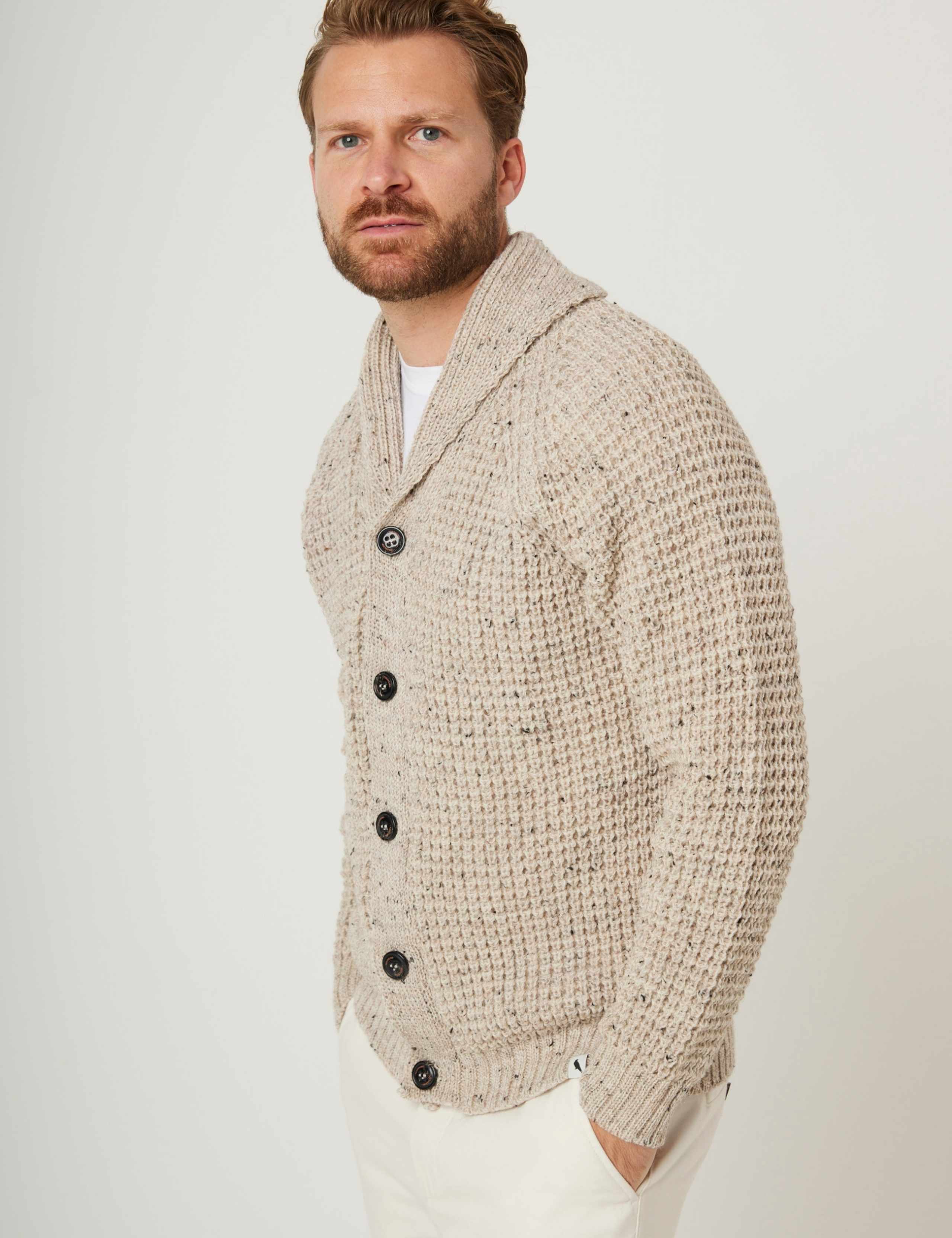 Waffle Shawl Cardigan
