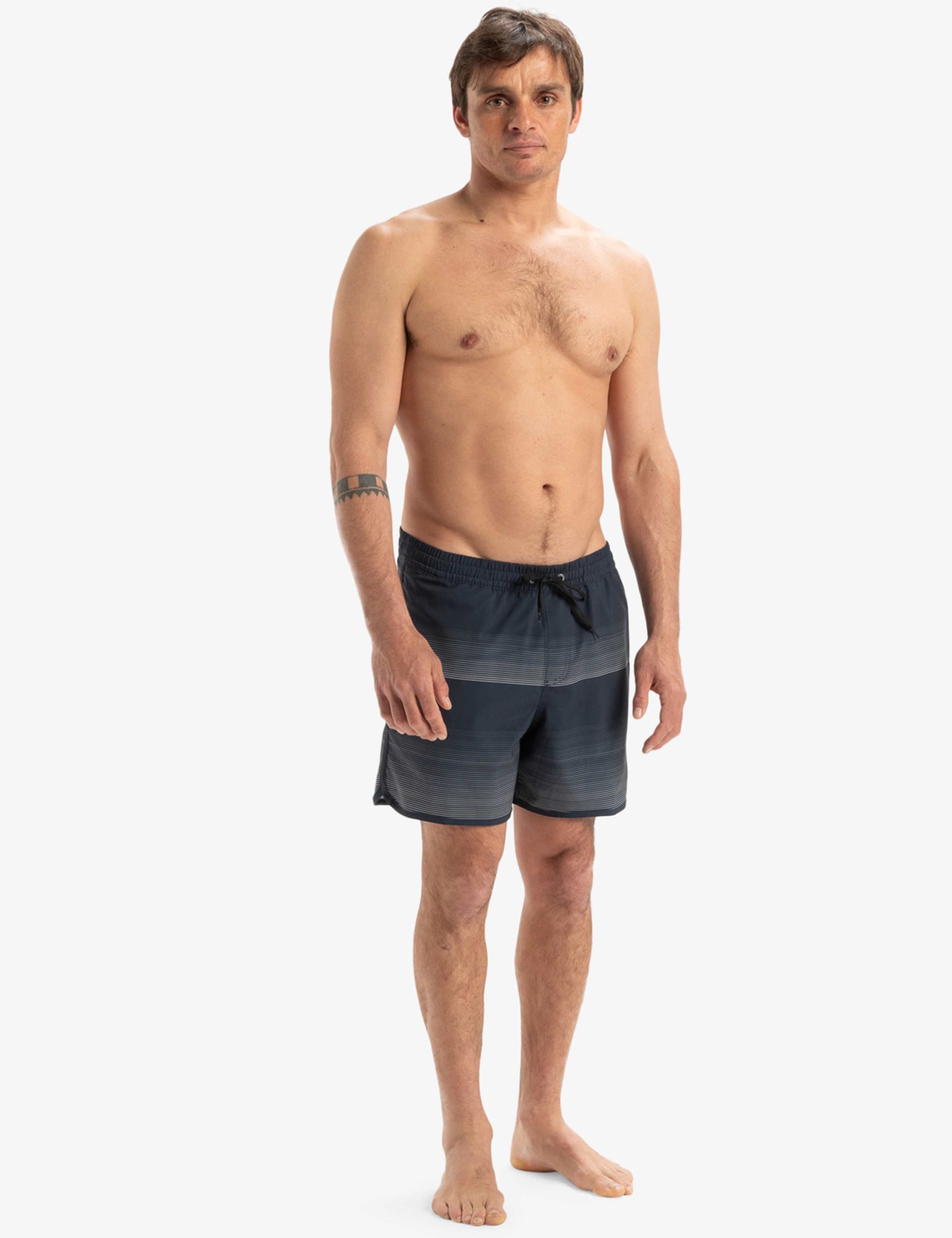 Surfsilk Scallop Striped Swim Shorts