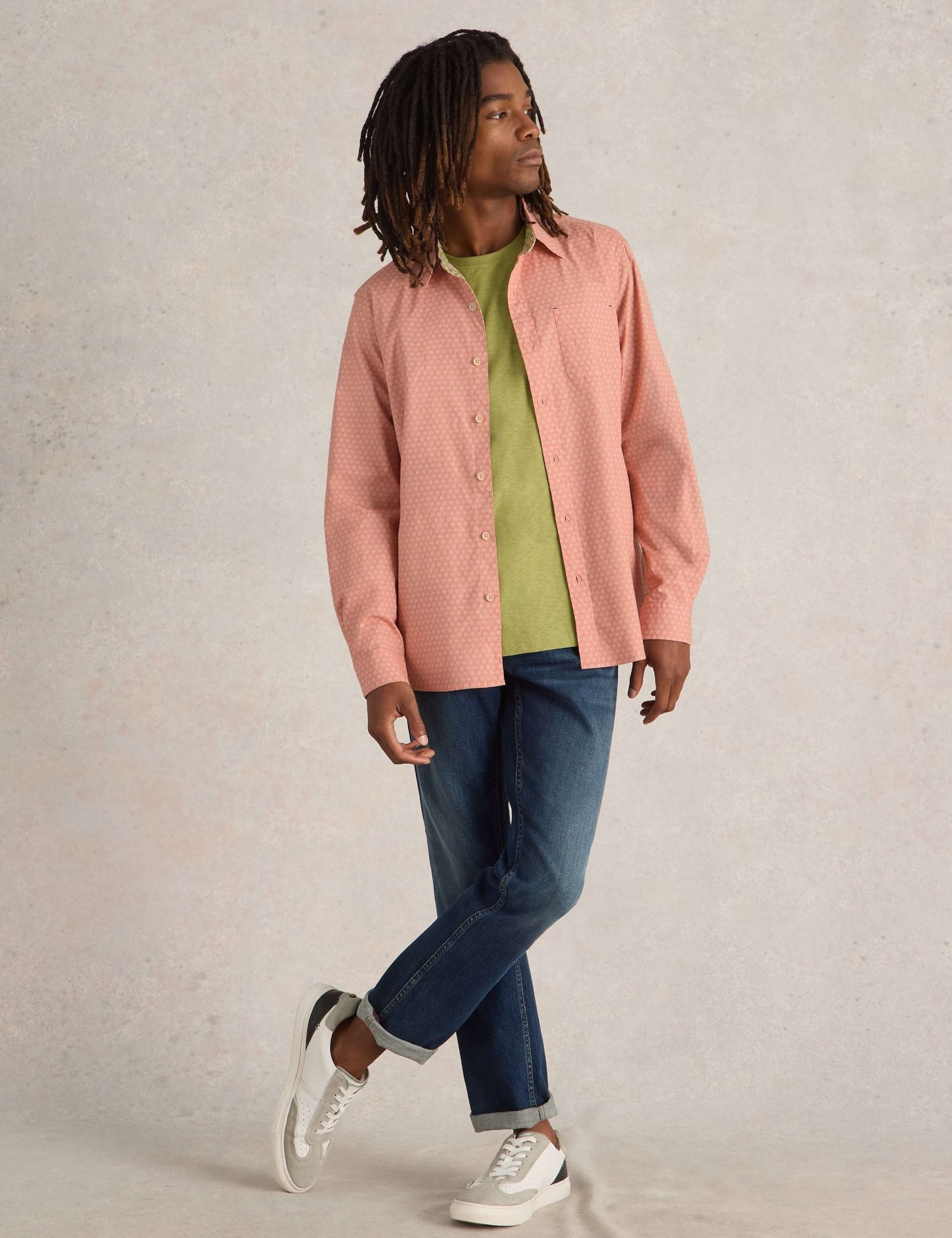 Slim Fit Cotton Rich Floral Shirt