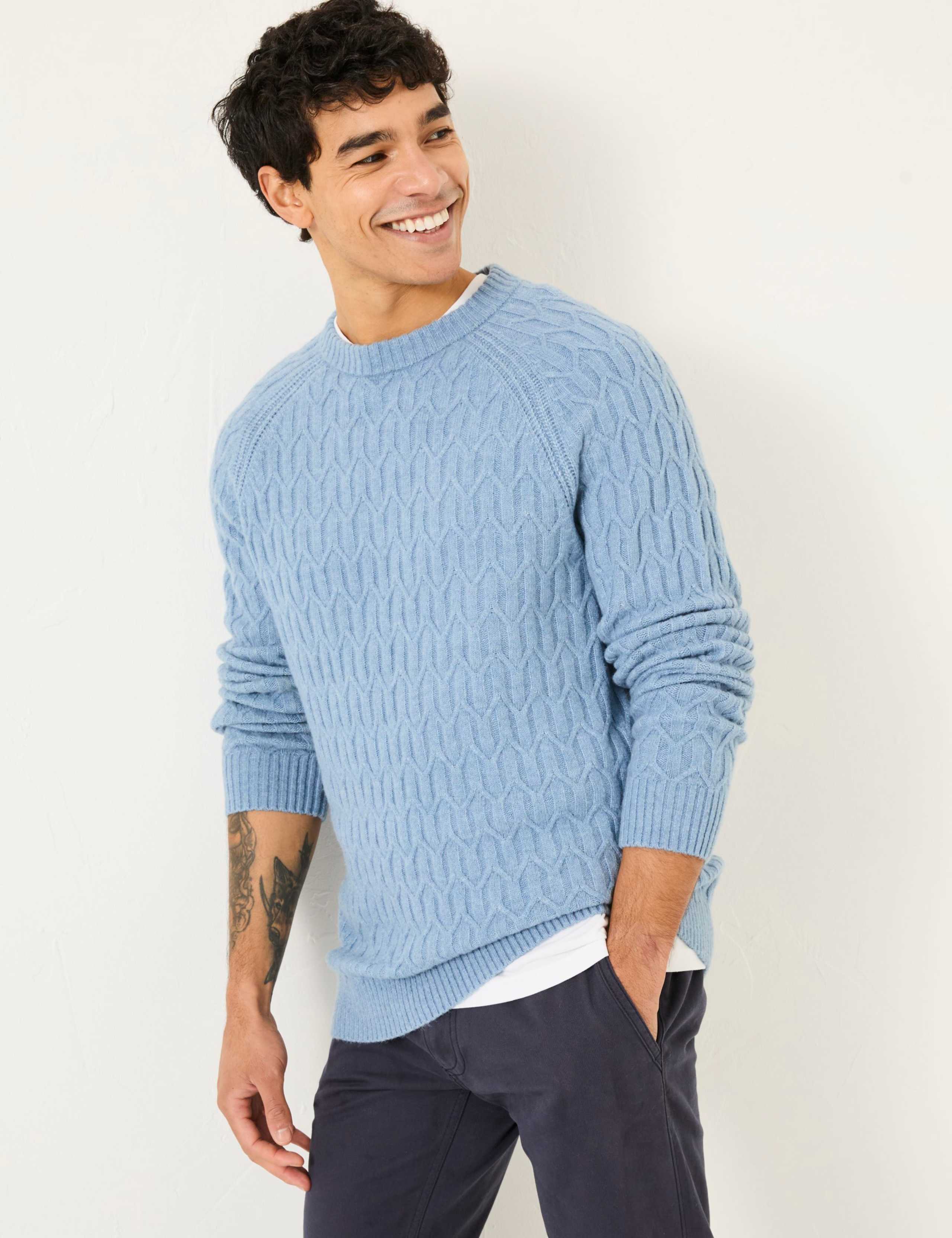 Textured Crew Neck Jumper